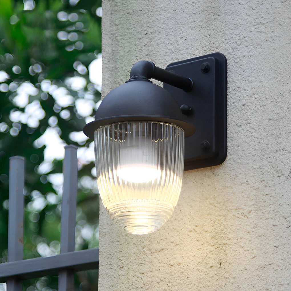 Dianay Ball Matte Modern Glass Outdoor Wall Lamp Lights