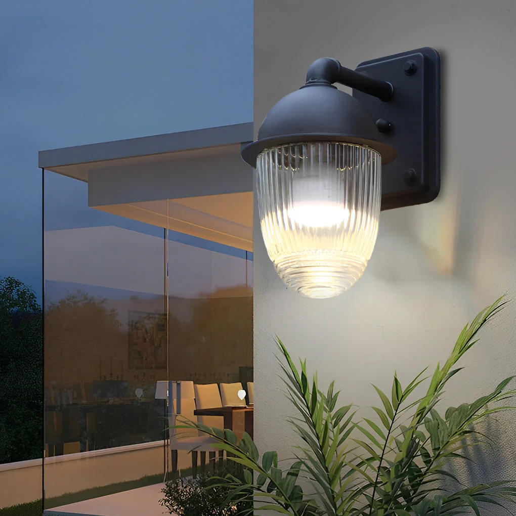 Dianay Ball Matte Modern Glass Outdoor Wall Lamp Lights - Image 2