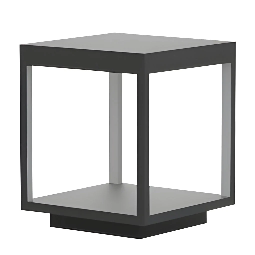 Diane Modern Frame Pier-Mounted Steel Outdoor Post Light - Image 8