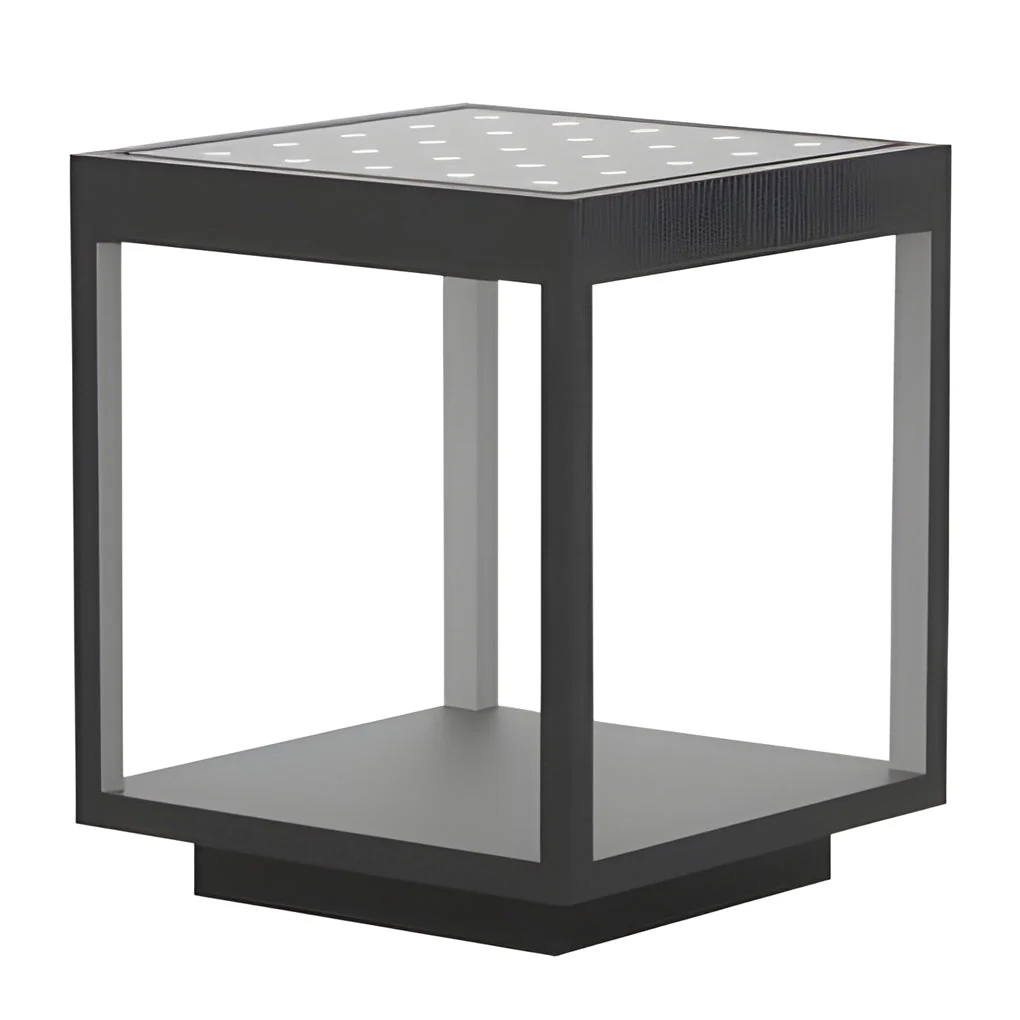 Diane Modern Frame Pier-Mounted Steel Outdoor Post Light - Image 9