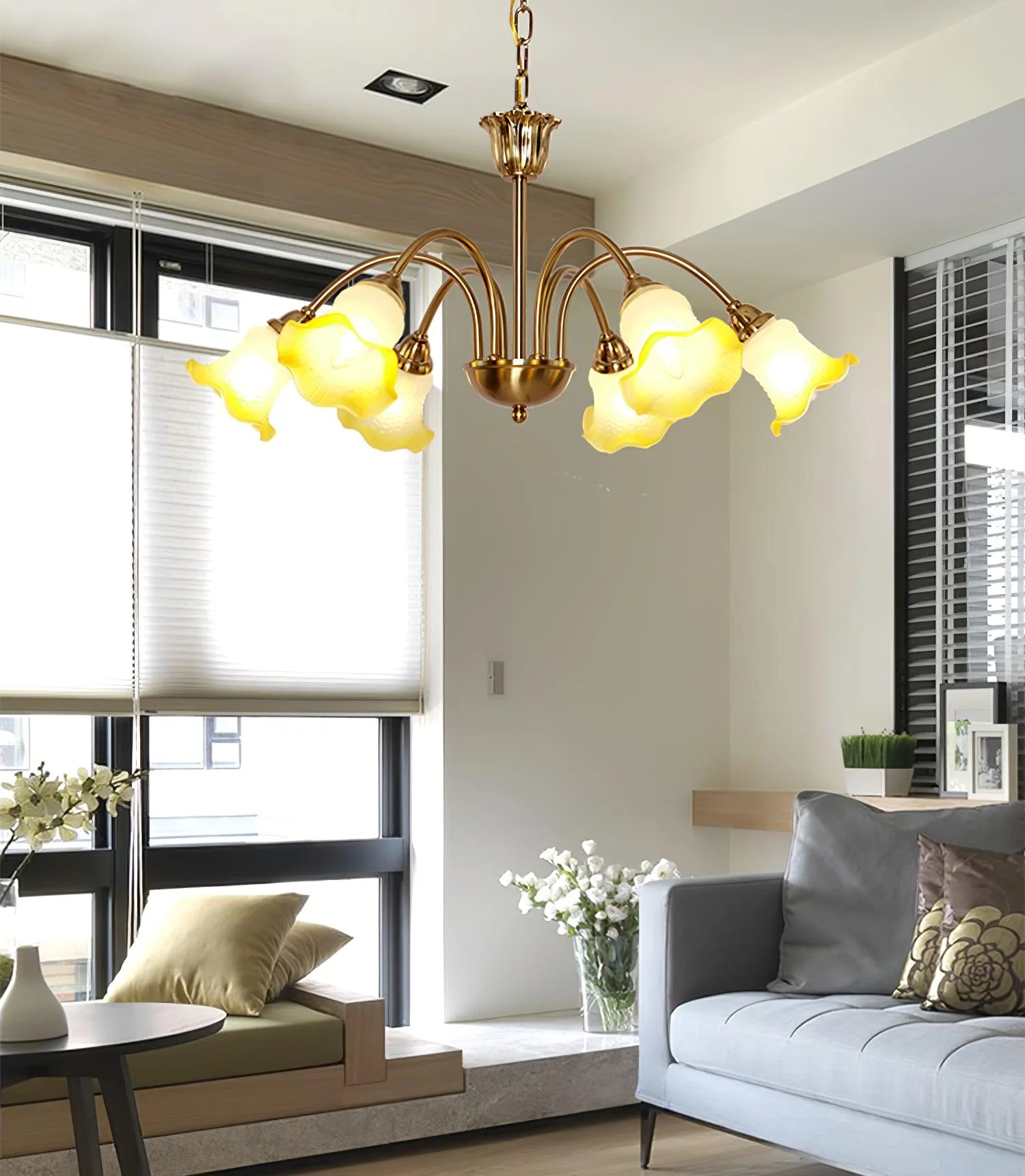 Diane Vintage Glass Chandelier - Image 17