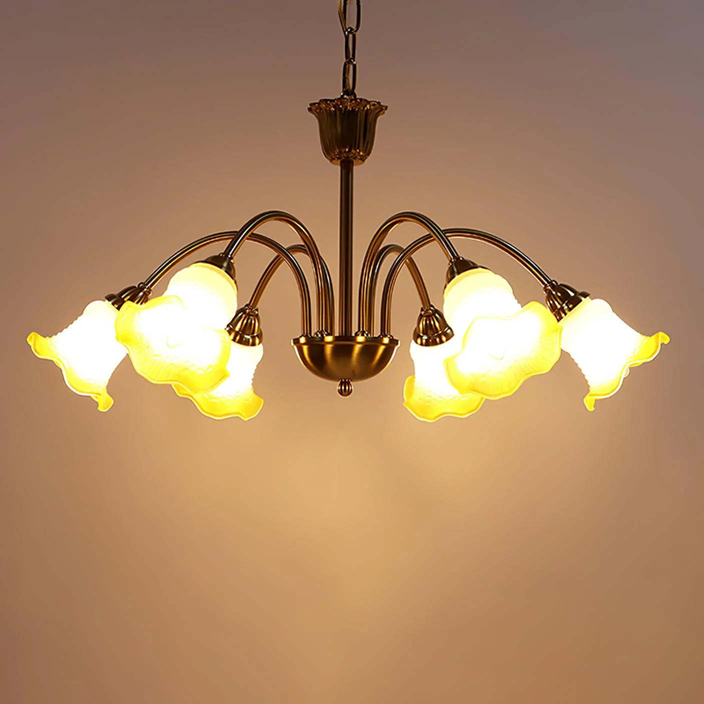 Diane Vintage Glass Chandelier - Image 9