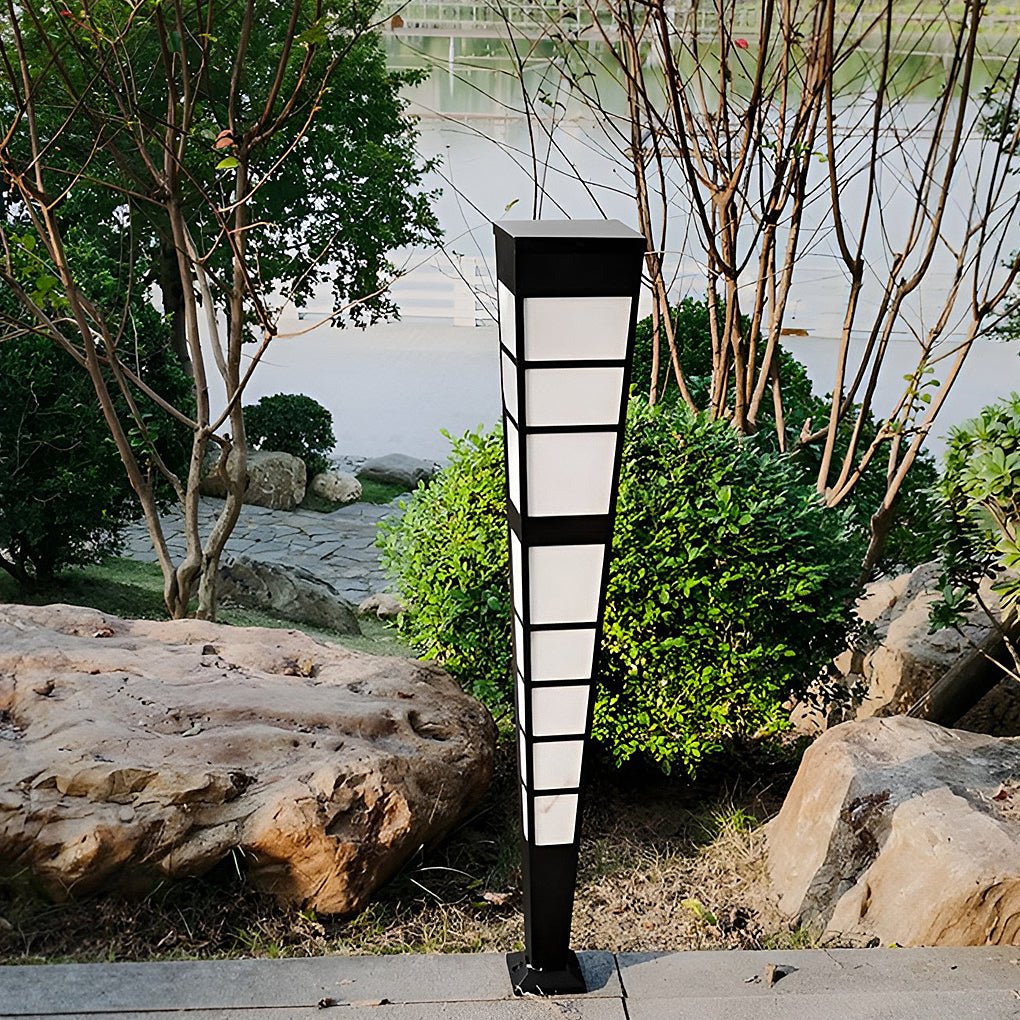 Dixon Modern Marble Steel Outdoor Post Light - Image 4