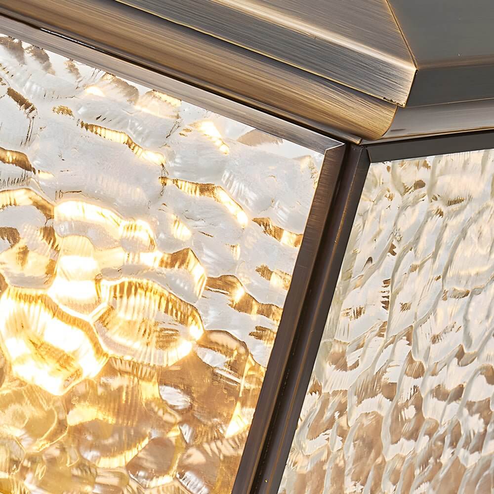 Dna Retro Square Antique Glass Outdoor Mount Post Light - Image 10