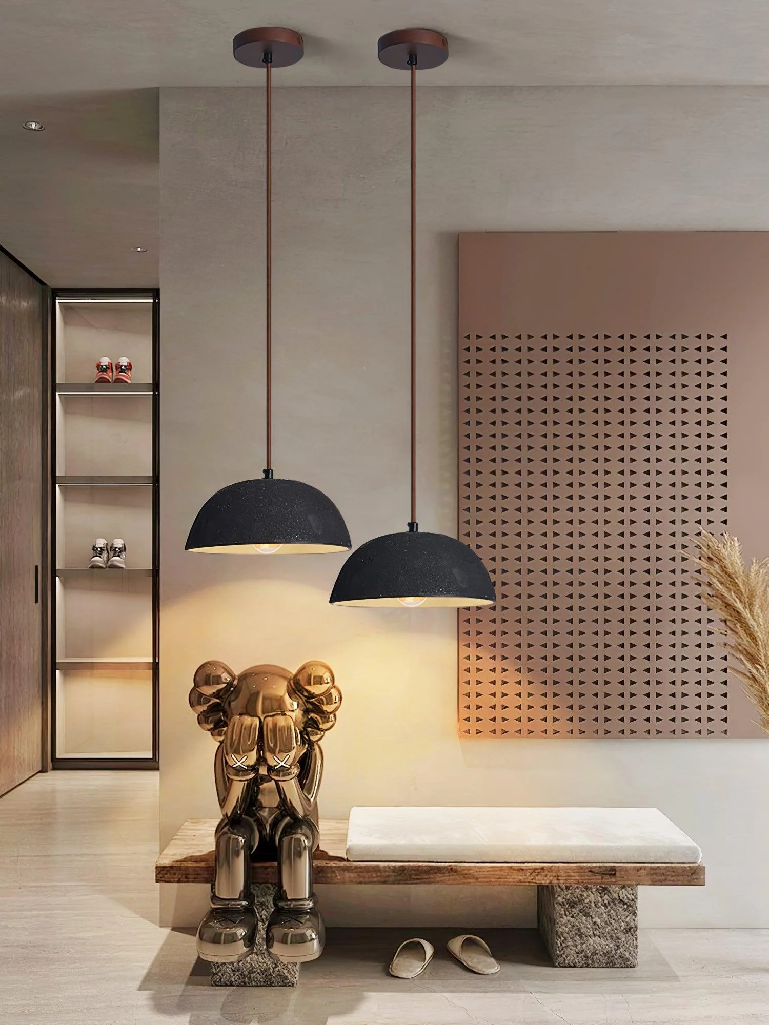 Dome Vintage Wood Pendant Lamp - Image 11