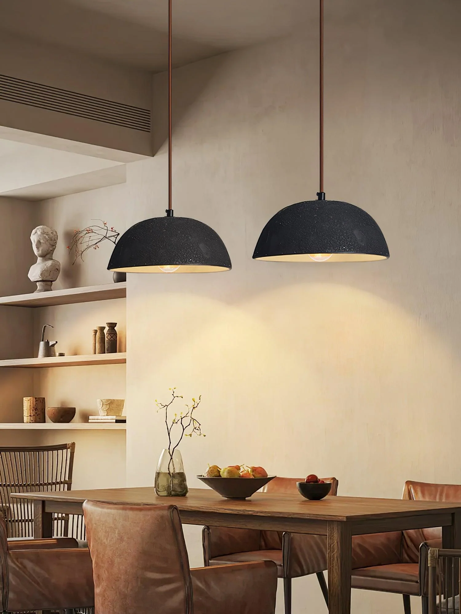 Dome Vintage Wood Pendant Lamp - Image 12