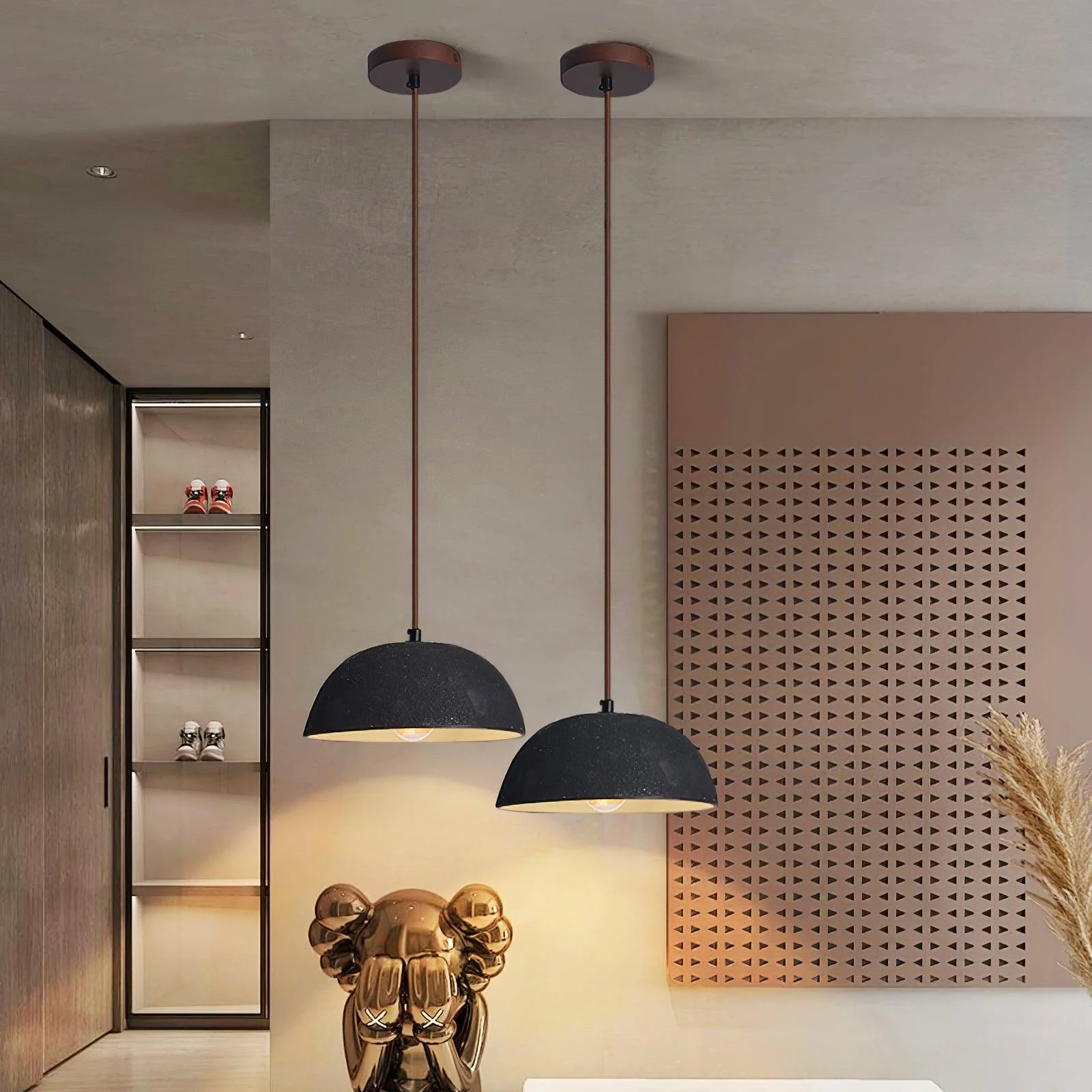 Dome Vintage Wood Pendant Lamp - Image 18
