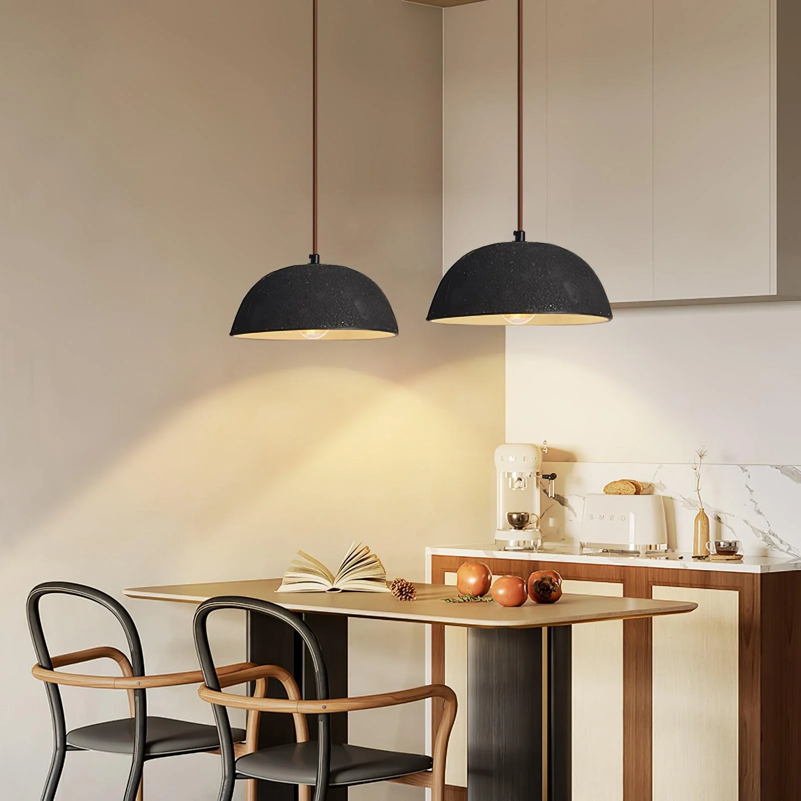 Dome Vintage Wood Pendant Lamp - Image 4