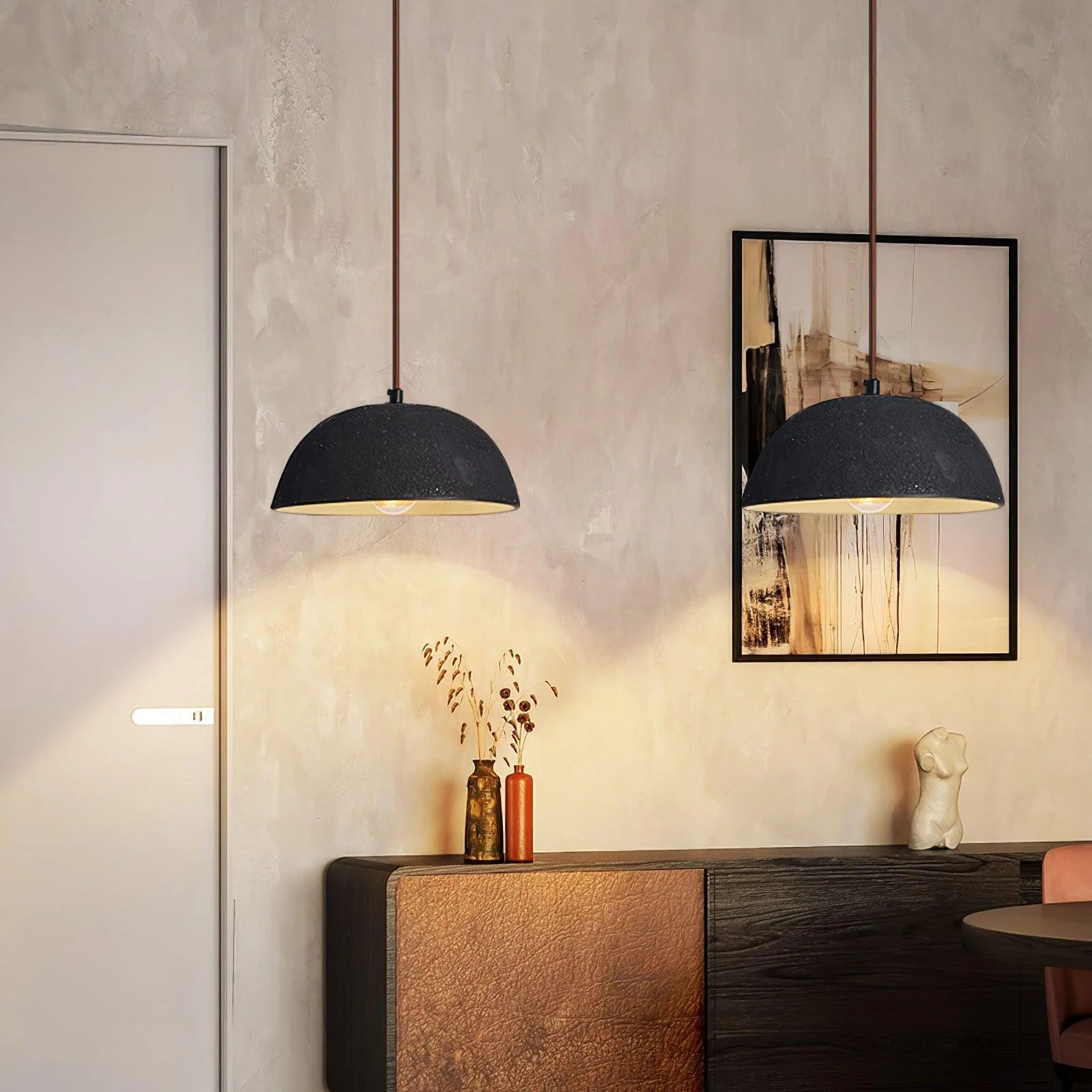 Dome Vintage Wood Pendant Lamp - Image 7