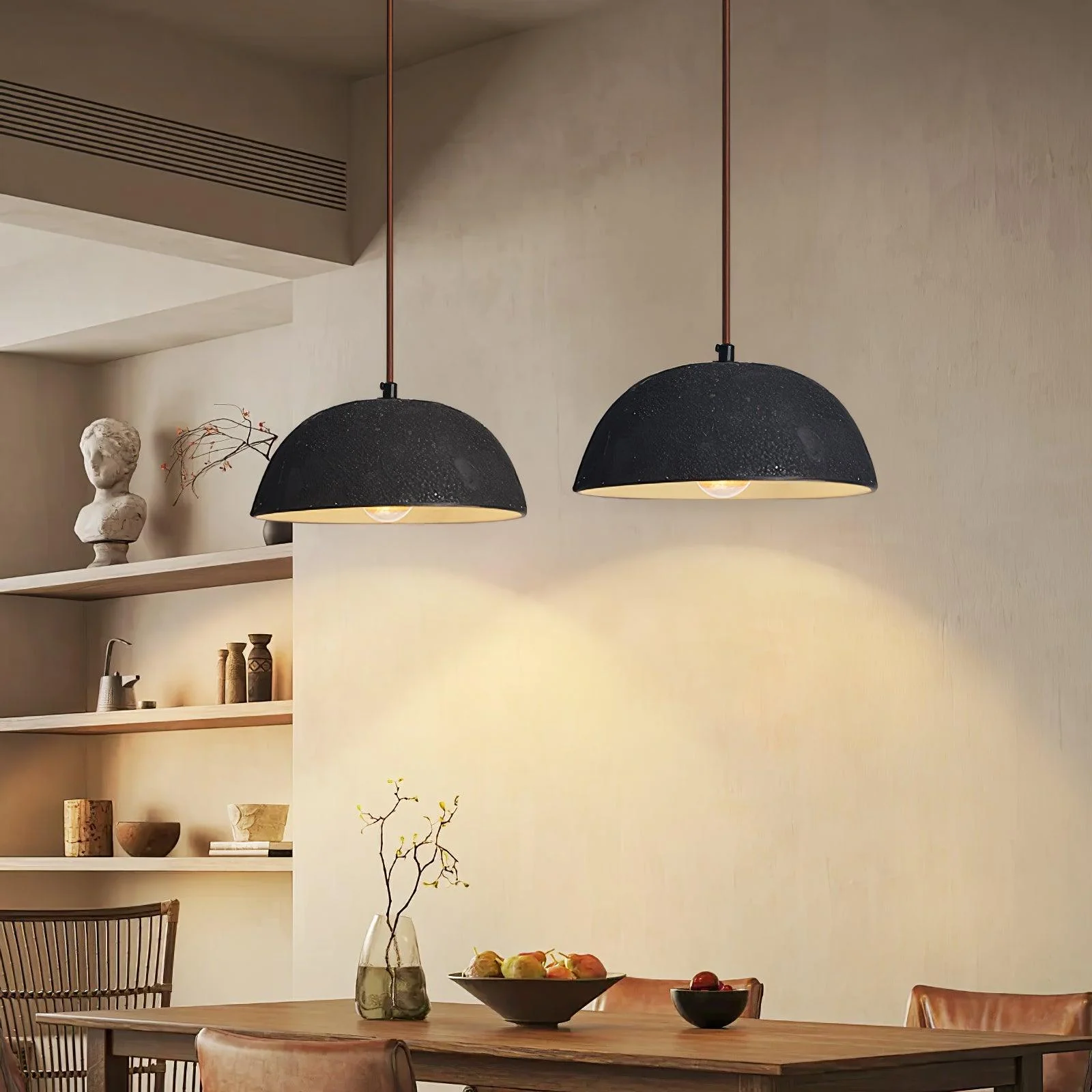 Dome Vintage Wood Pendant Lamp - Image 8