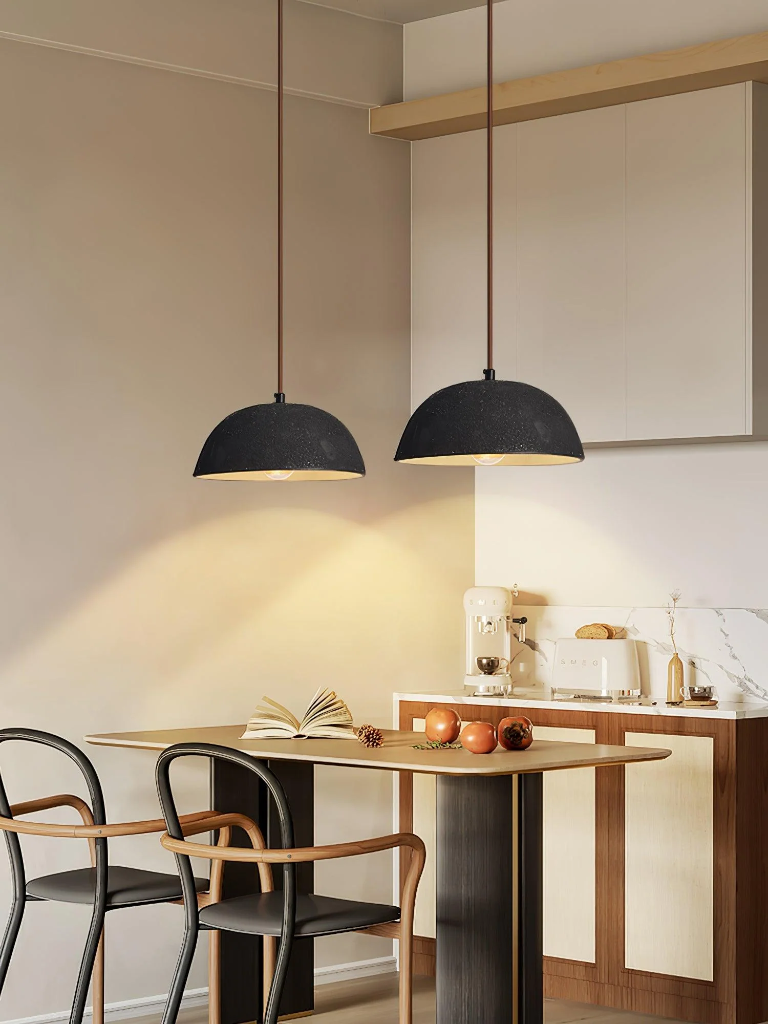 Dome Vintage Wood Pendant Lamp - Image 9