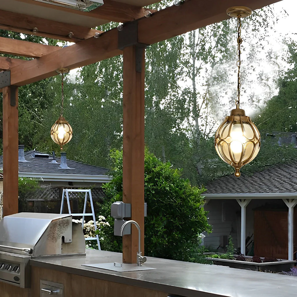 Dominic Ball American Glass Outdoor Chandelier Light - Image 8