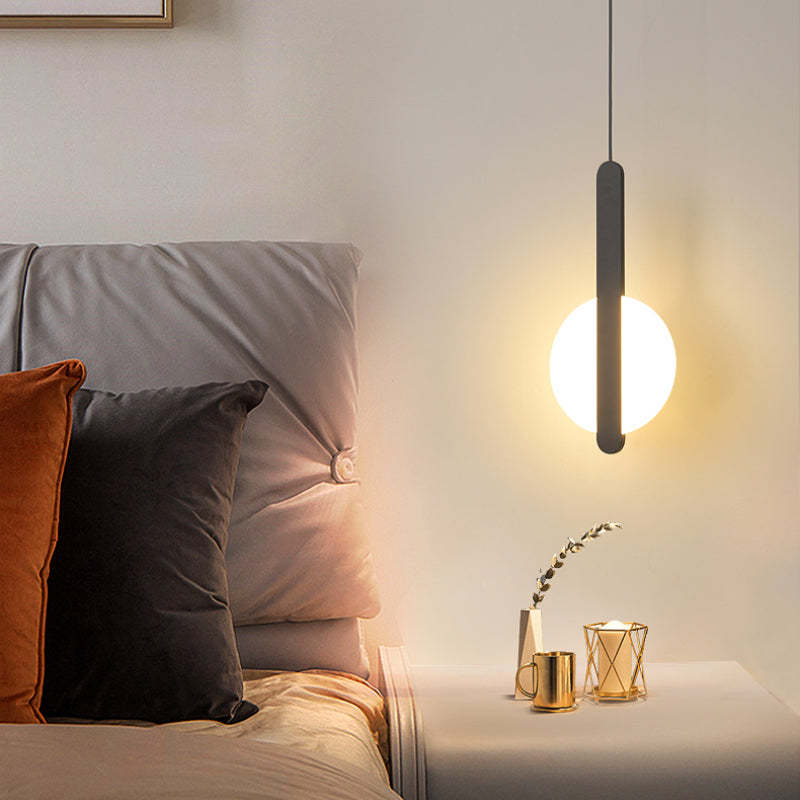 Doria Modern LED Pendant Light Black/White Metal Living Room - Image 15
