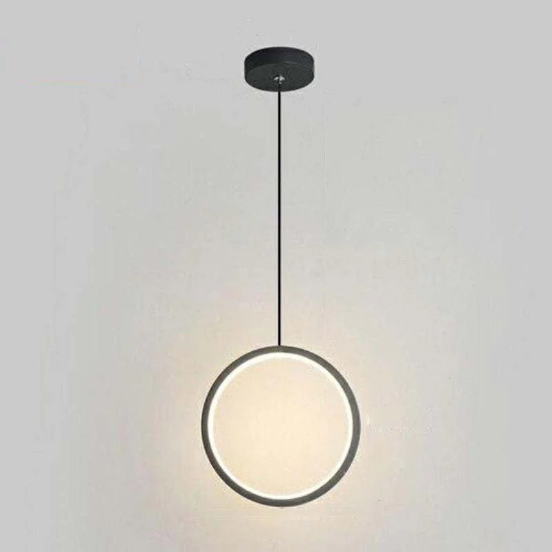 Doria Modern LED Pendant Light Black/White Metal Living Room - Image 25