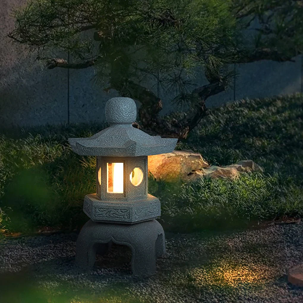 Drake Elegant Imitation Stone Resin Outdoor Light - Image 4