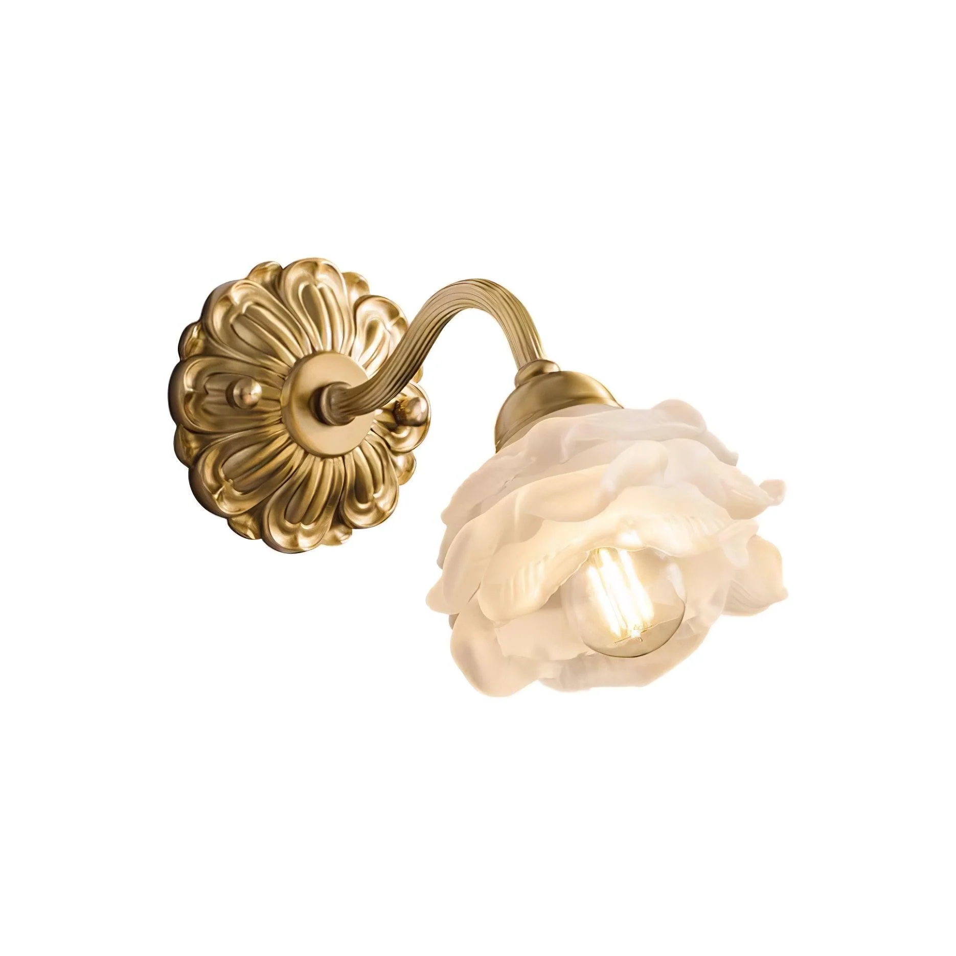 Drifte Brass Floral Luxury Wall Lamp - Image 3