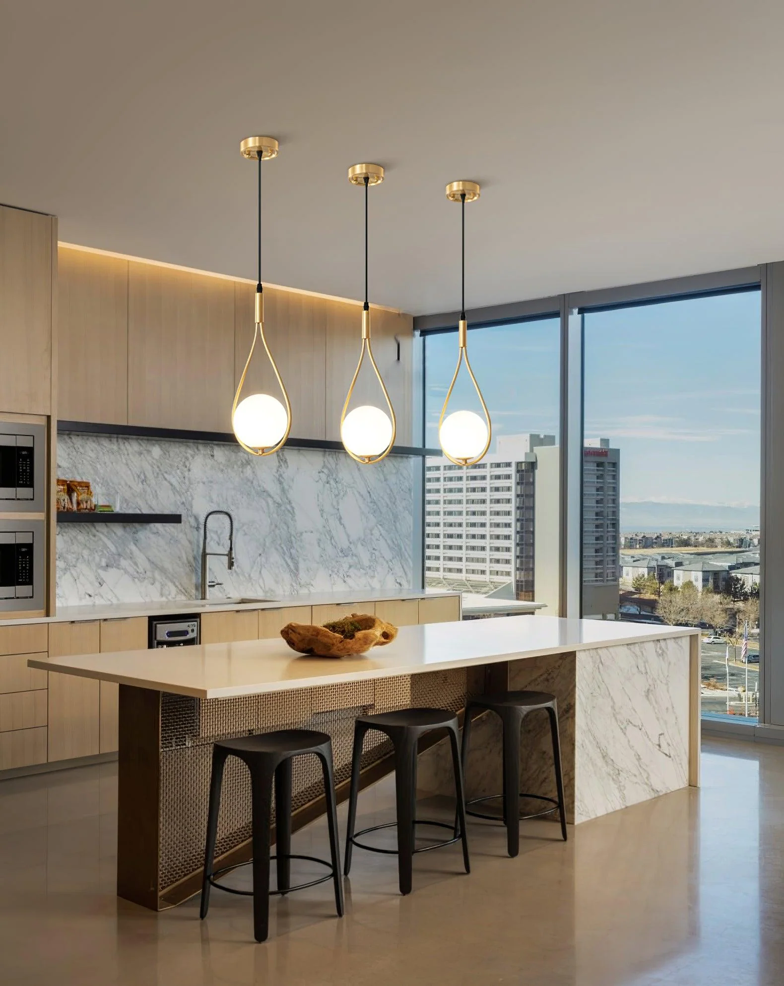 Droplet Modern Brass Pendant Light - Image 34