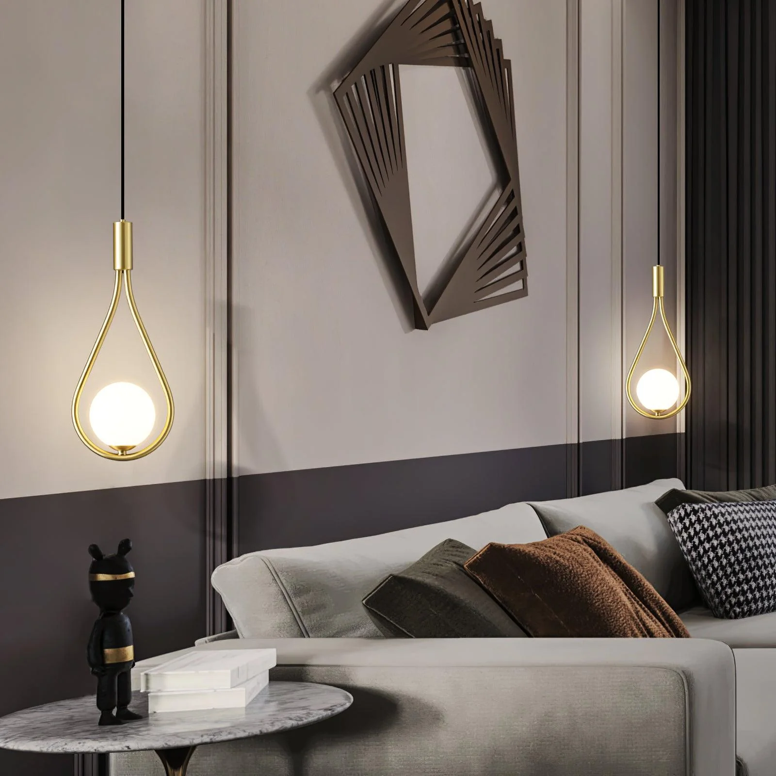 Droplet Modern Brass Pendant Light - Image 36