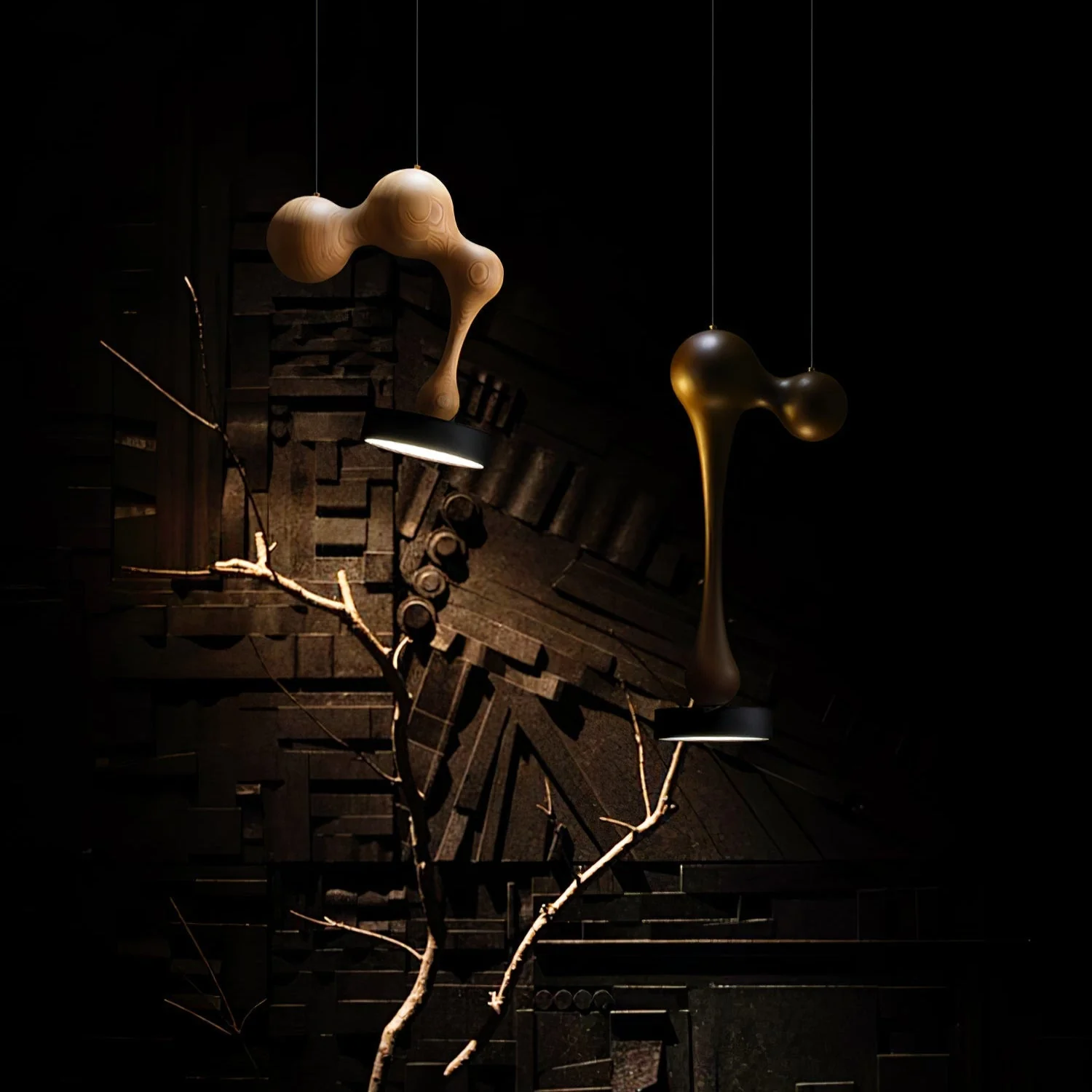 Drovia Rustic Wooden Pendant Light - Image 16