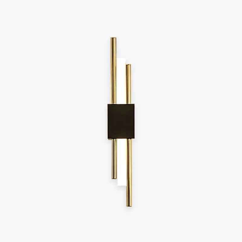 Dune Modern Bar Metal LED Wall Lamp, Black/Gold