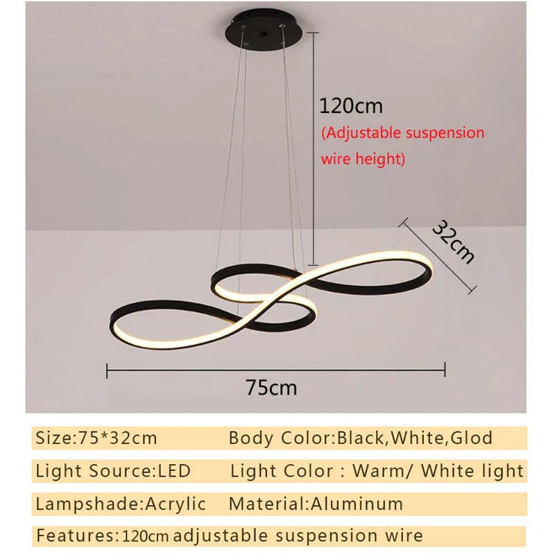 Durell Musical Note Pendant Light, Black & Gold - Image 12