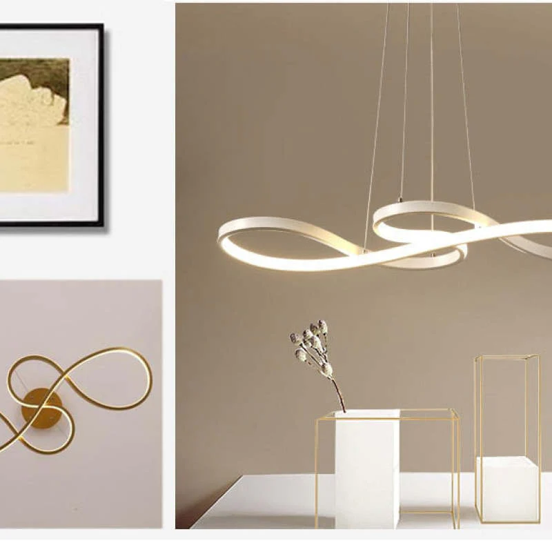 Durell Musical Note Pendant Light, Black & Gold - Image 13