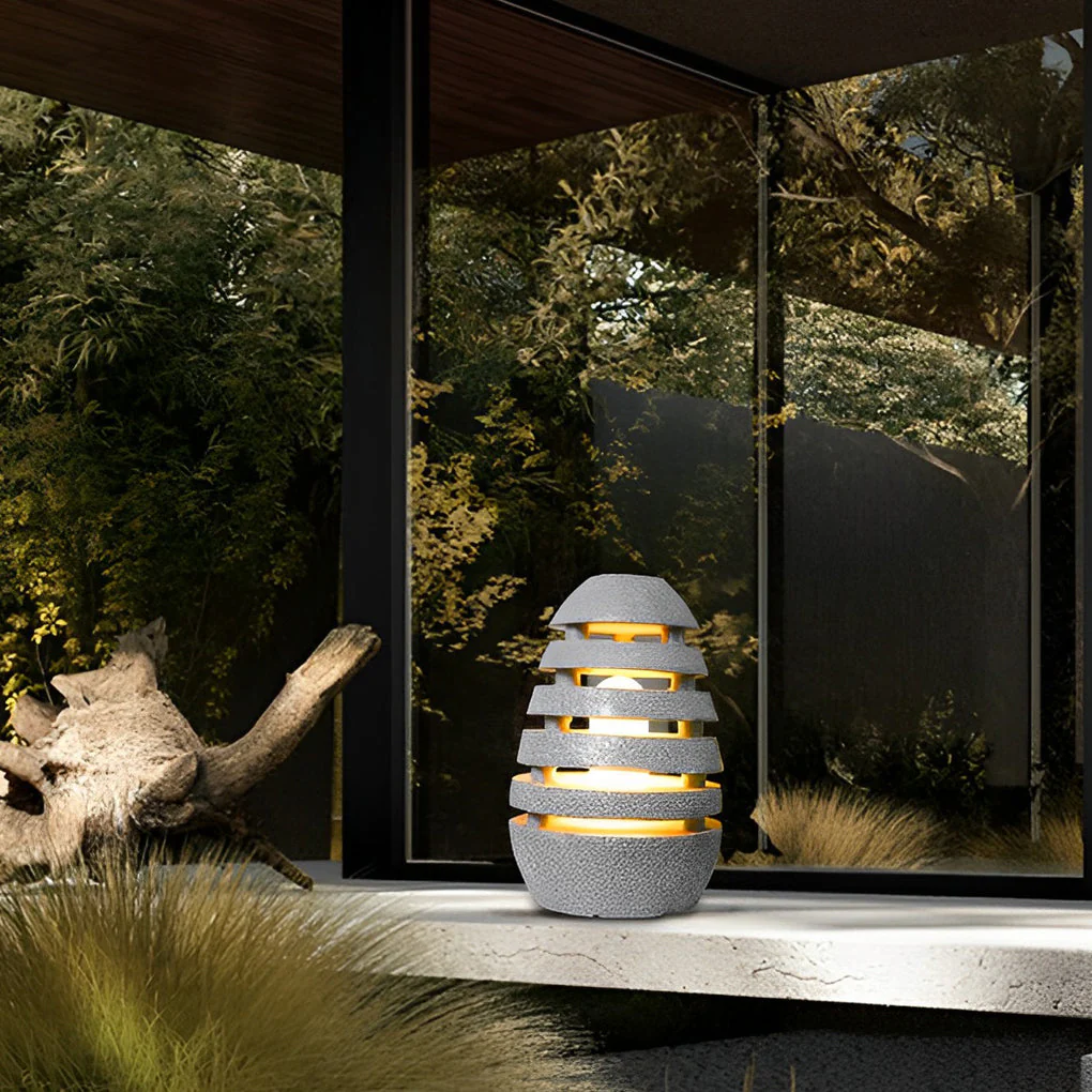Earthy Elegant Lawn Modern Resin Outdoor Light - Image 8