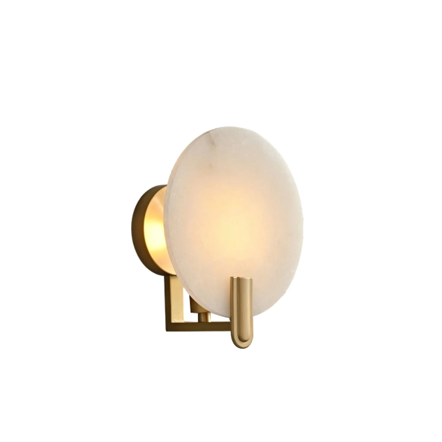 Eclipse Alabaster & Brass Wall Light - Image 9