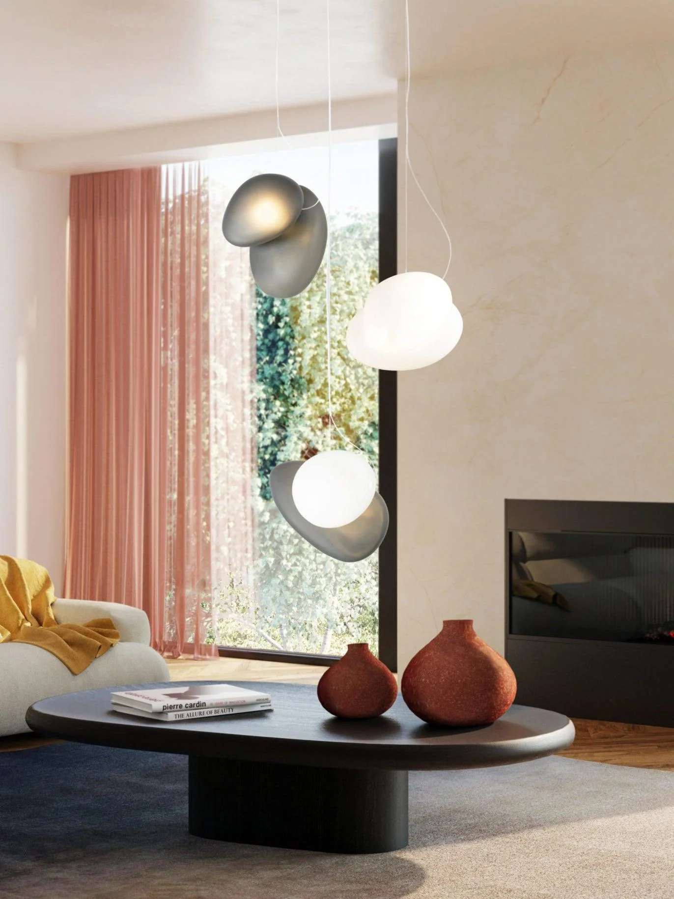 Eclipse Frosted Glass Pendant Light - Image 11