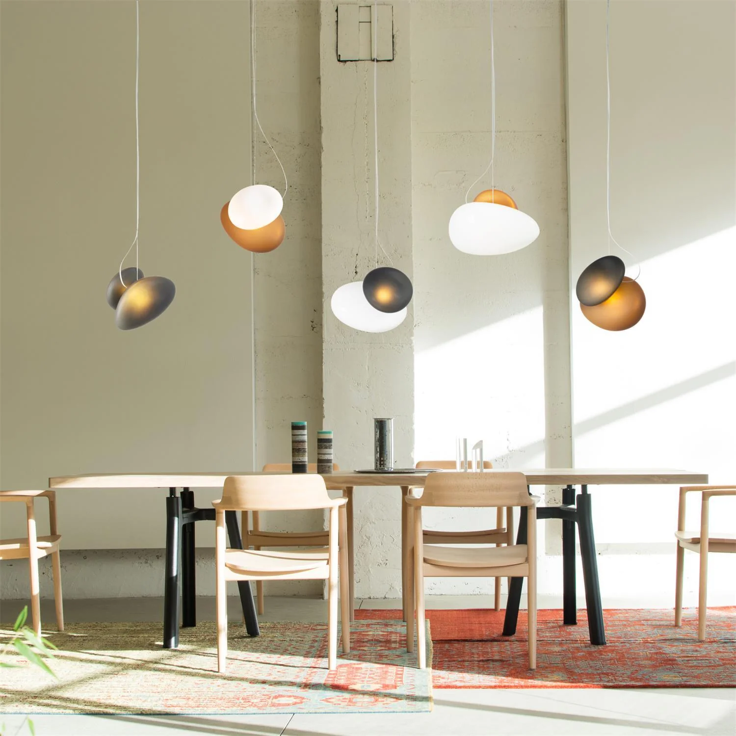 Eclipse Frosted Glass Pendant Light - Image 28