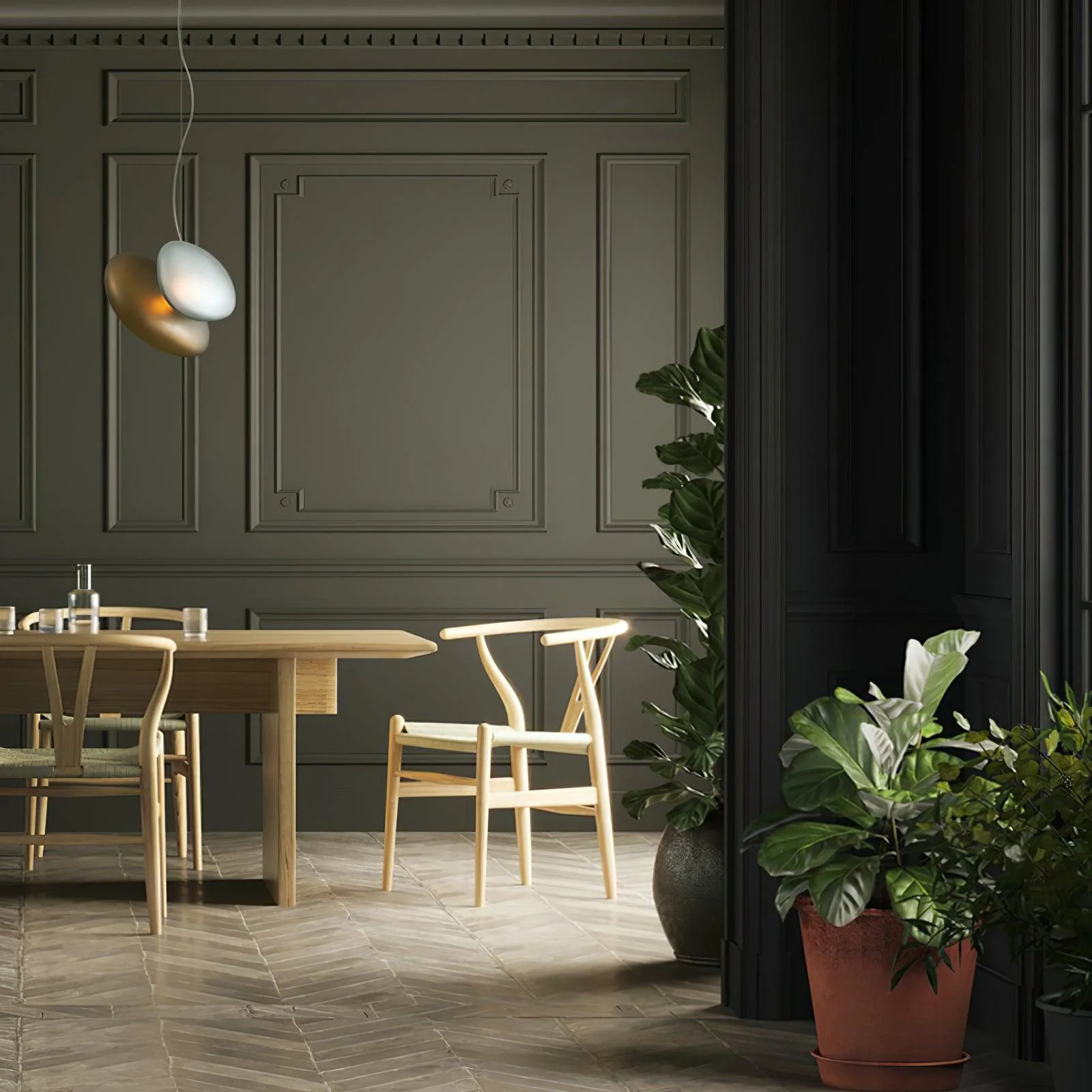 Eclipse Frosted Glass Pendant Light - Image 34