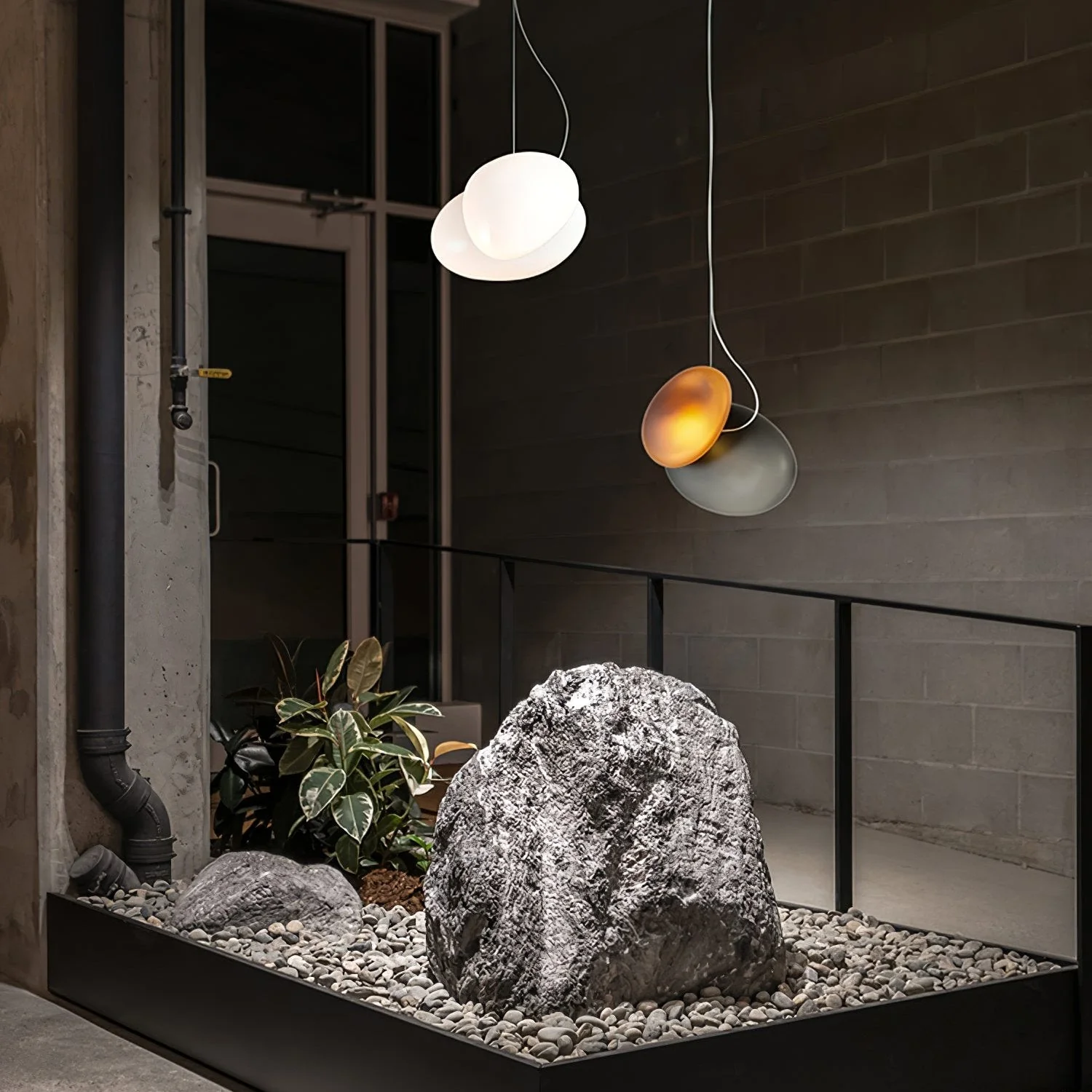 Eclipse Frosted Glass Pendant Light - Image 58