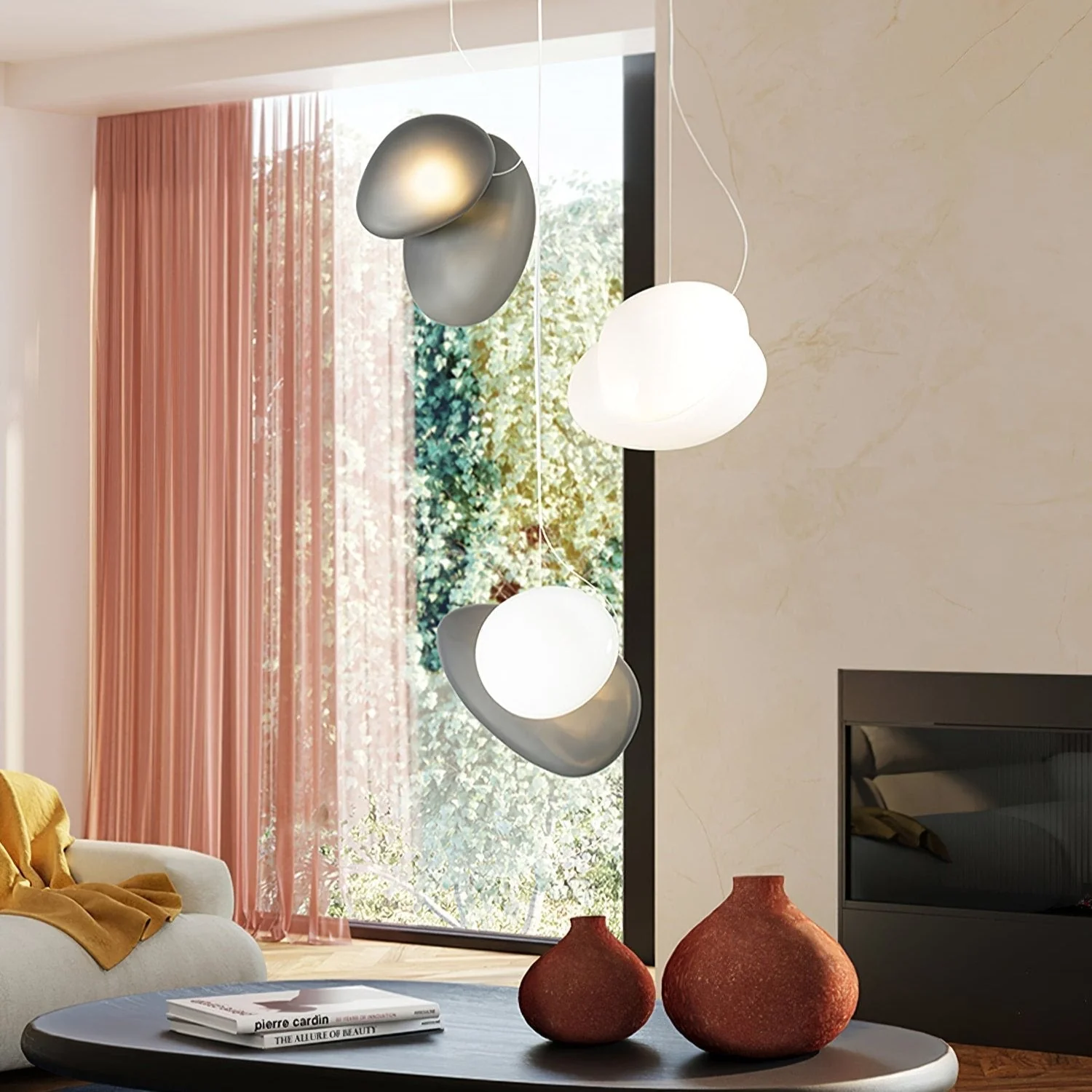 Eclipse Frosted Glass Pendant Light - Image 62