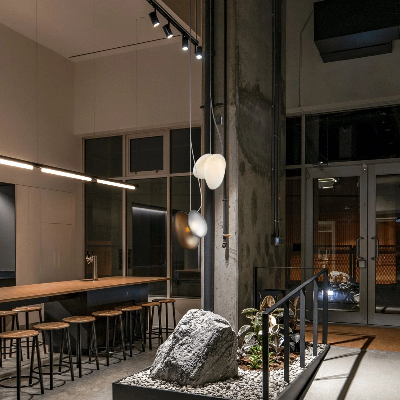 Eclipse Frosted Glass Pendant Light - Image 64