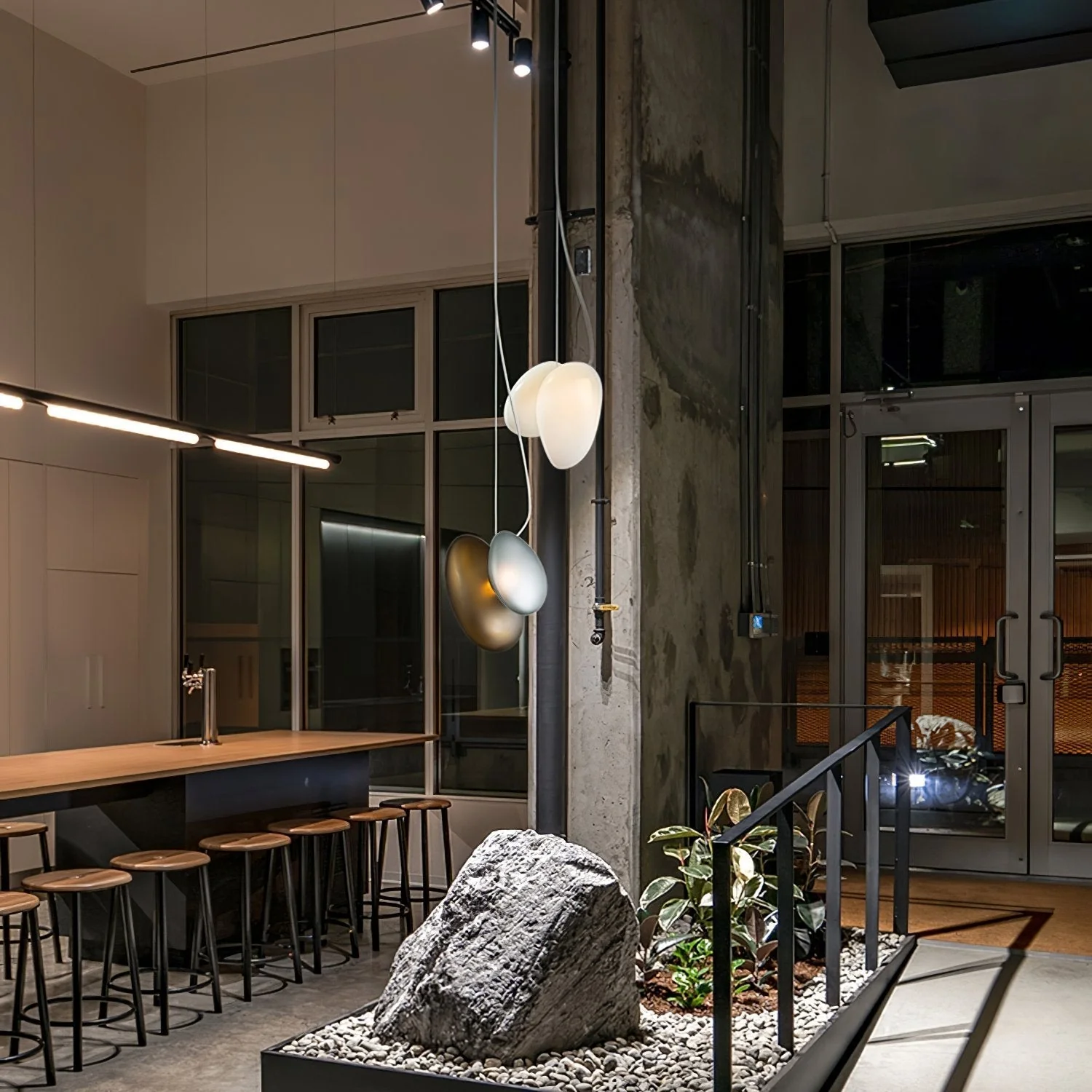 Eclipse Frosted Glass Pendant Light - Image 66