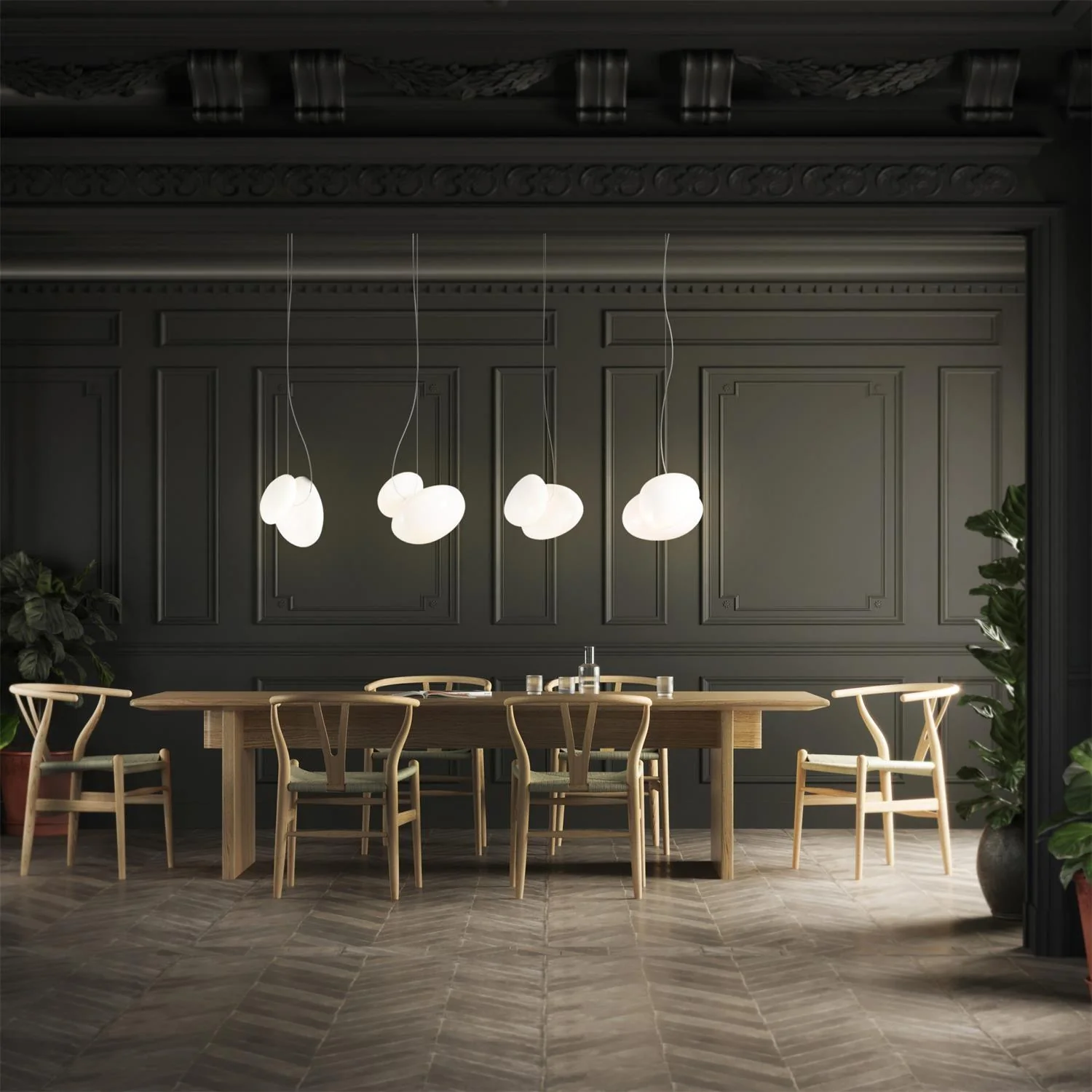 Eclipse Frosted Glass Pendant Light - Image 76