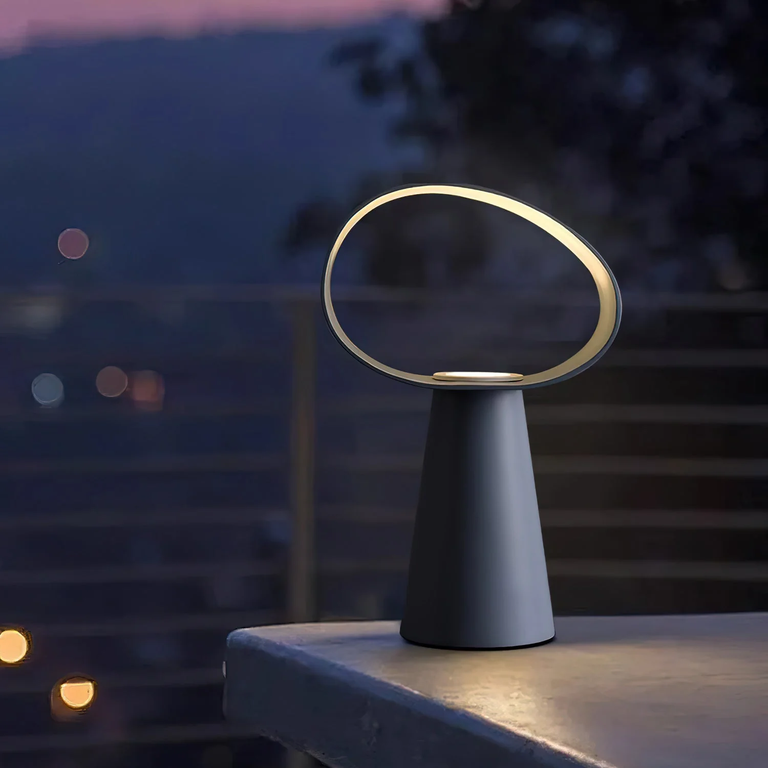 Eclipse Modern Resin Table Lamp - Image 16
