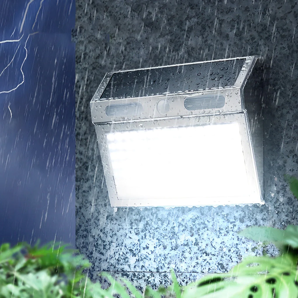 Edelin Rectangular LED Motion Sensor Steel Outdoor Wall Lamp - Image 2