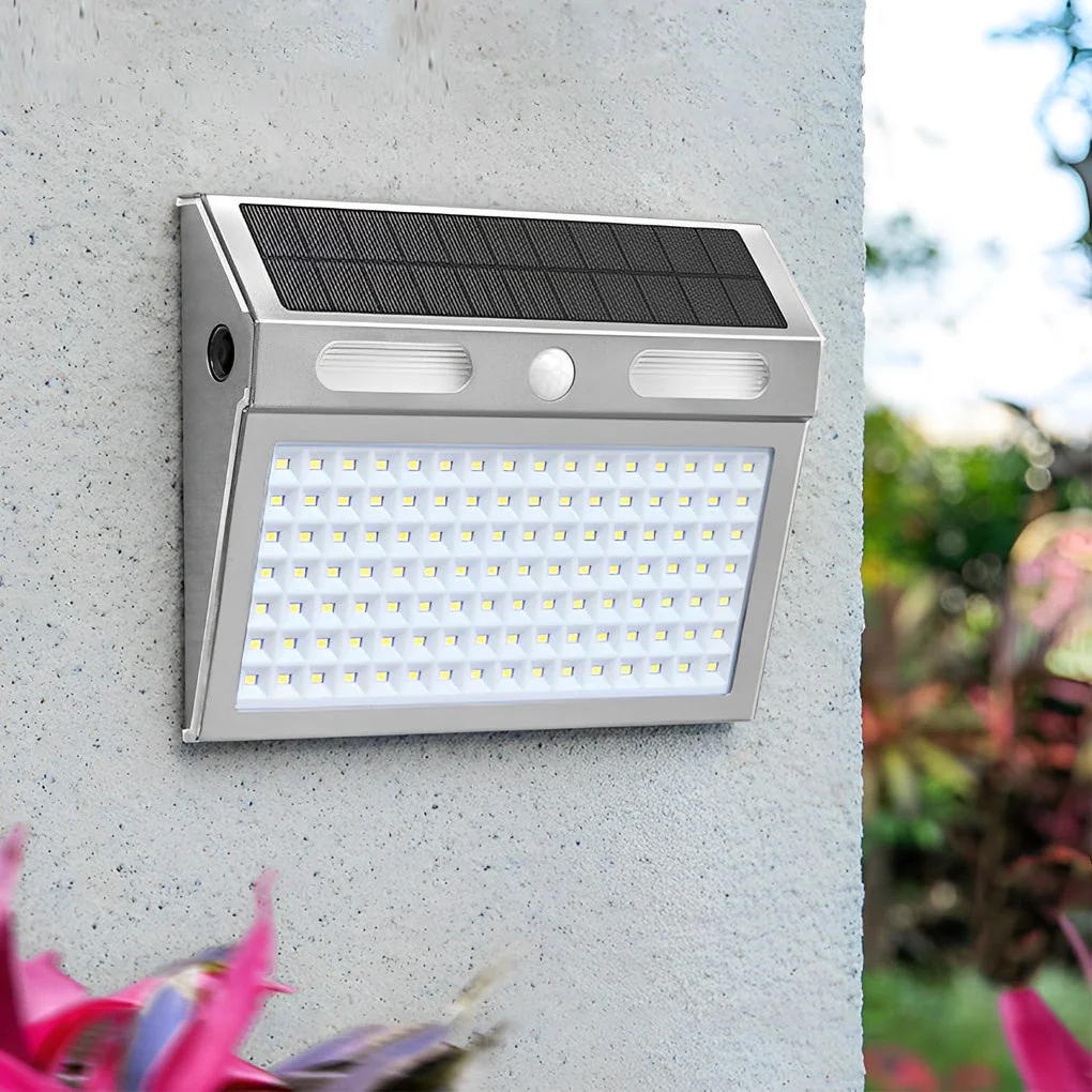 Edelin Rectangular LED Motion Sensor Steel Outdoor Wall Lamp - Image 4