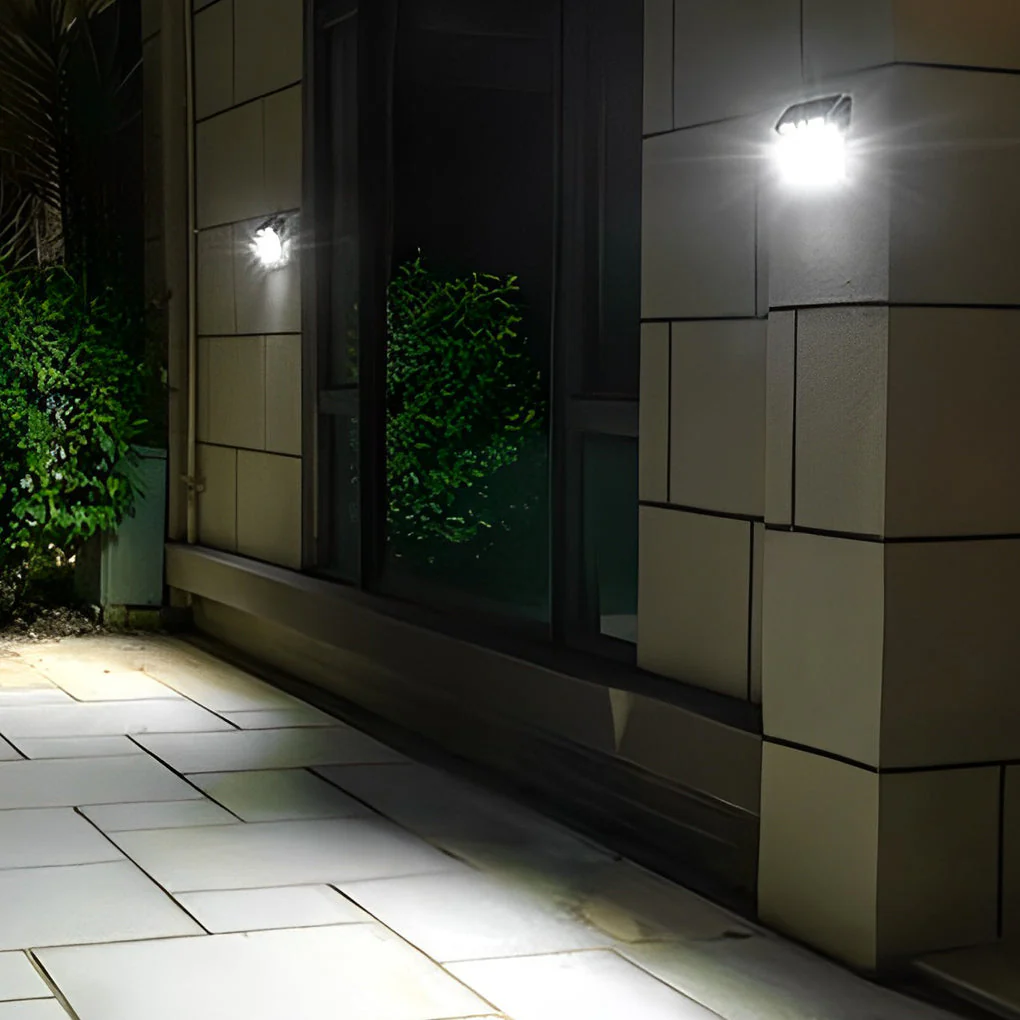 Edelin Rectangular LED Motion Sensor Steel Outdoor Wall Lamp - Image 8