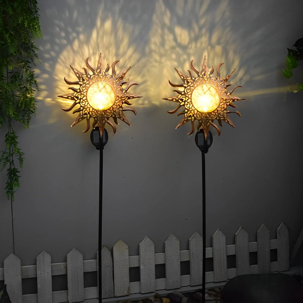 Edeline Mystical Moon Sun Flame Outdoor Light - Image 22