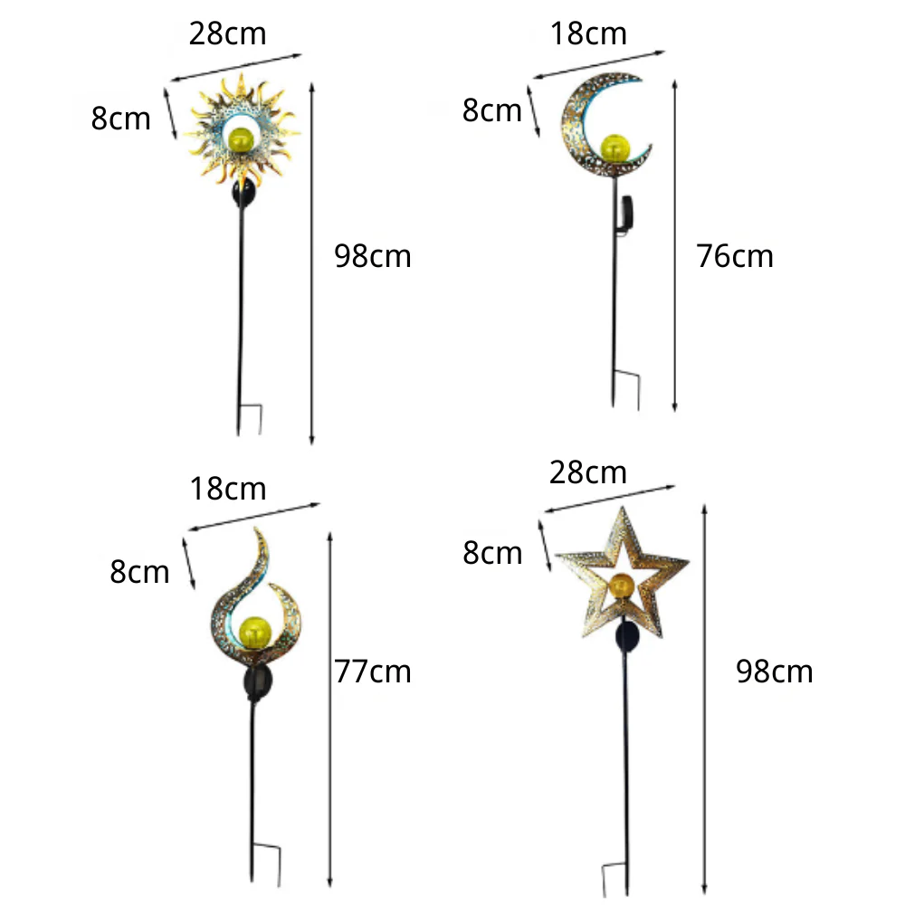 Edeline Mystical Moon Sun Flame Outdoor Light - Image 5