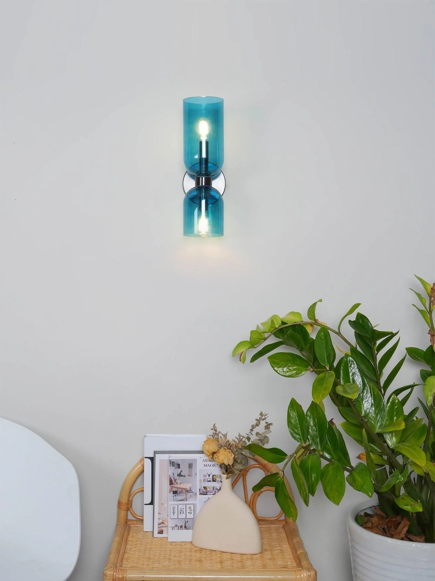 Edie Modern Minimalist Glass Wall Lamp - Image 10