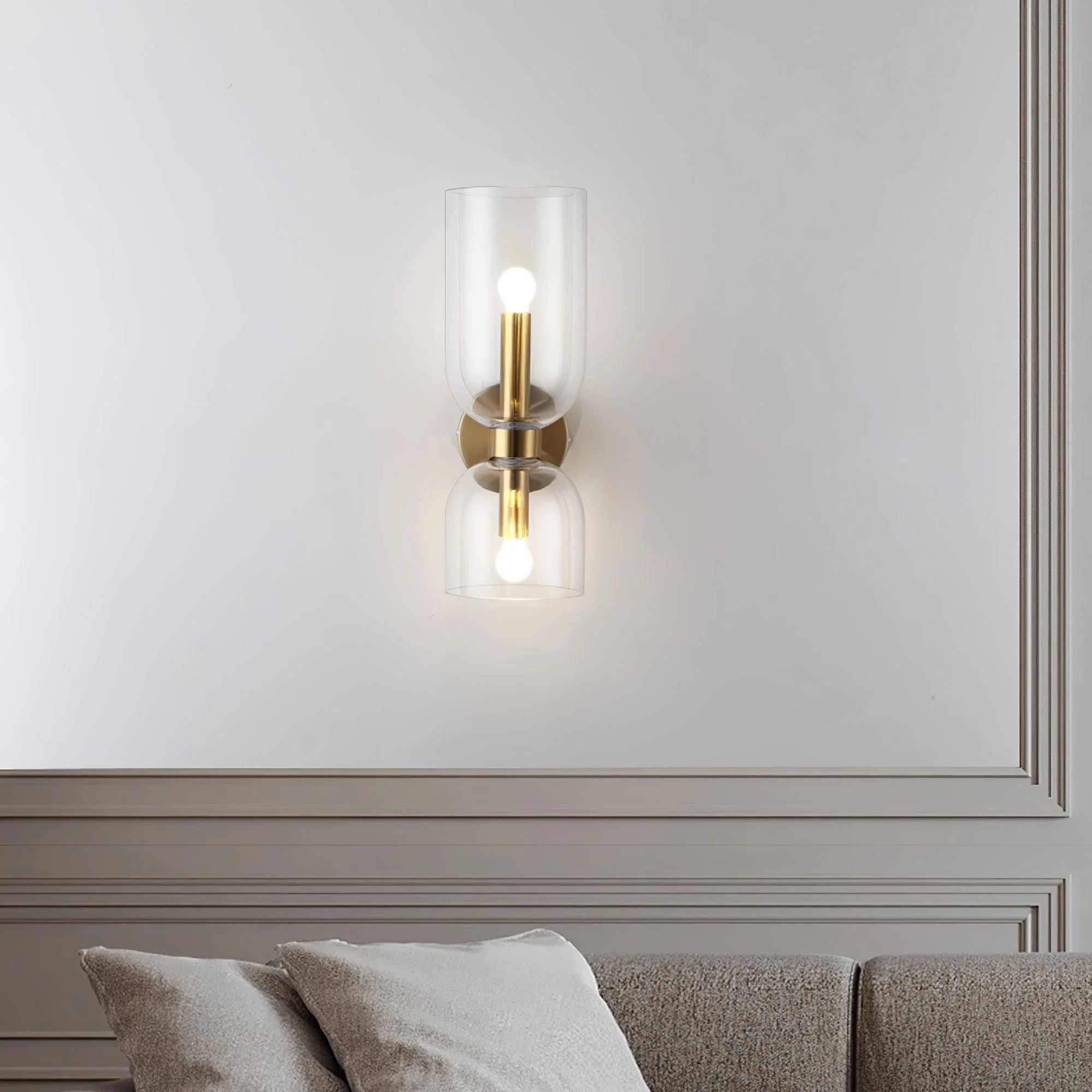 Edie Modern Minimalist Glass Wall Lamp - Image 12