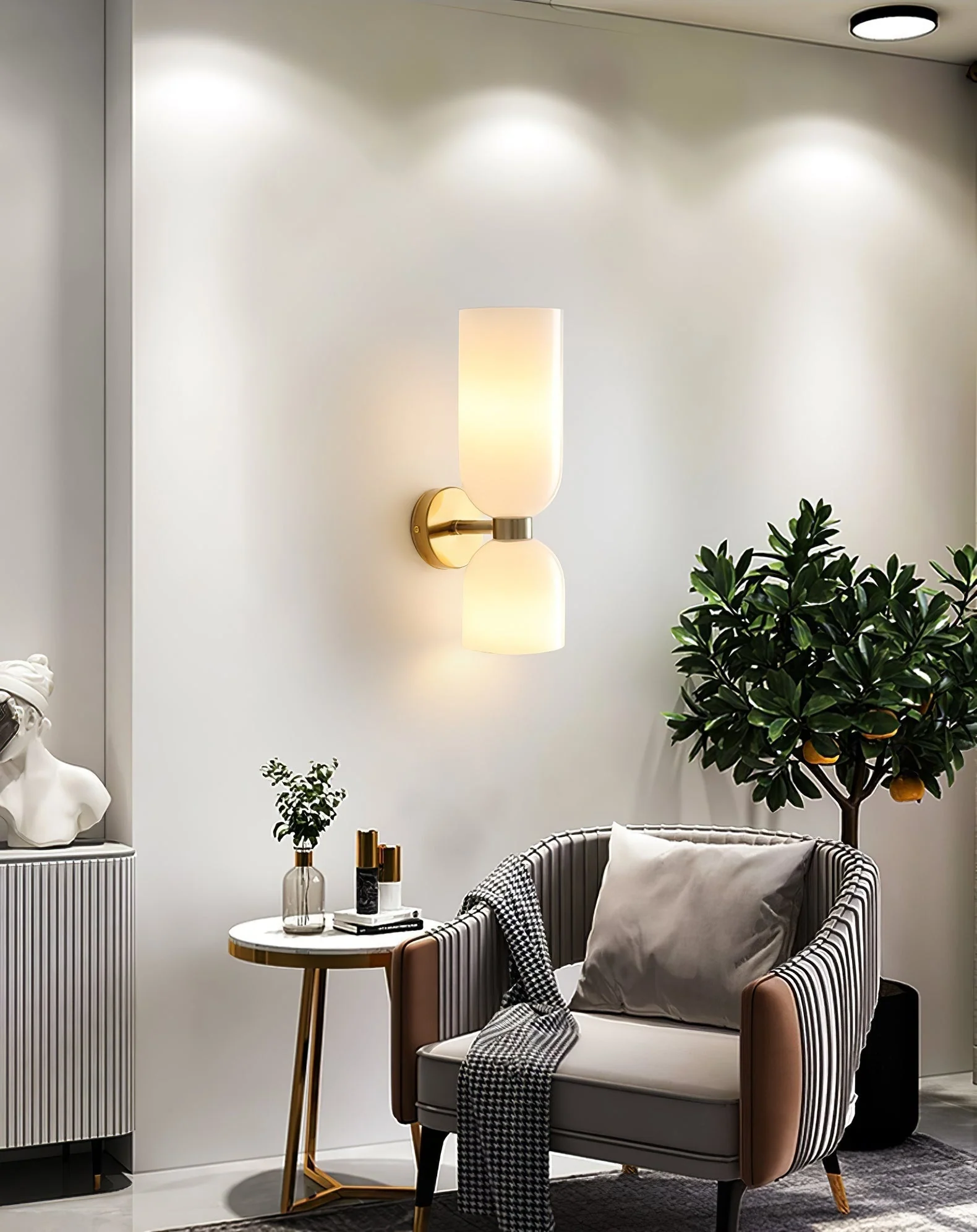 Edie Modern Minimalist Glass Wall Lamp - Image 27