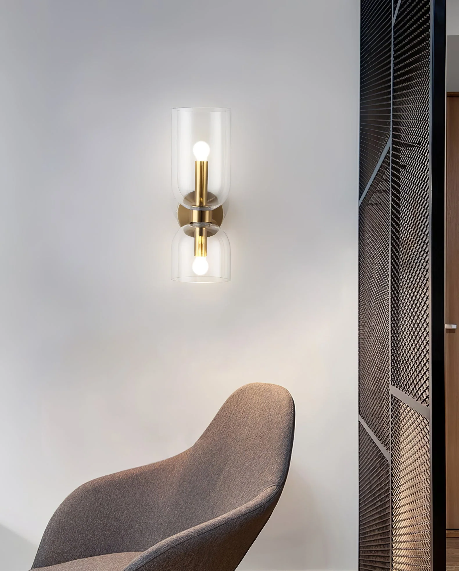 Edie Modern Minimalist Glass Wall Lamp - Image 29