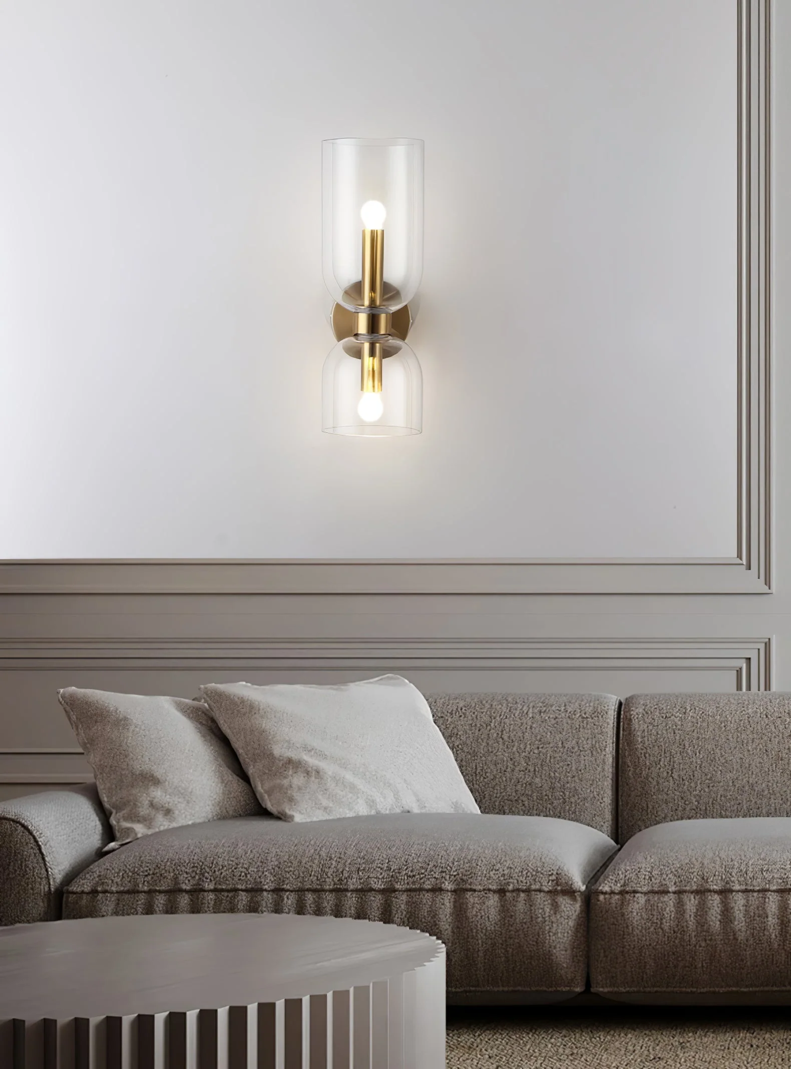 Edie Modern Minimalist Glass Wall Lamp - Image 30
