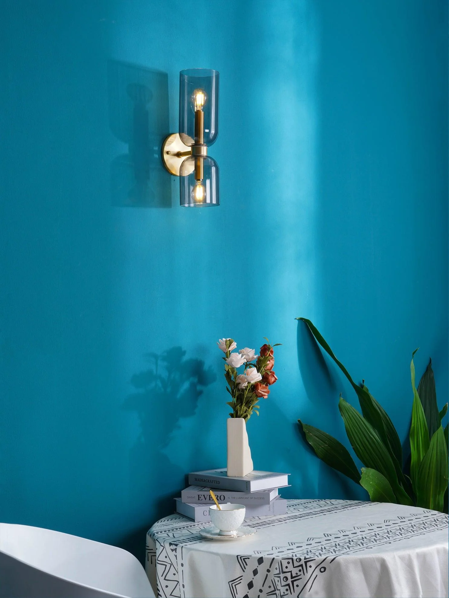 Edie Modern Minimalist Glass Wall Lamp - Image 6