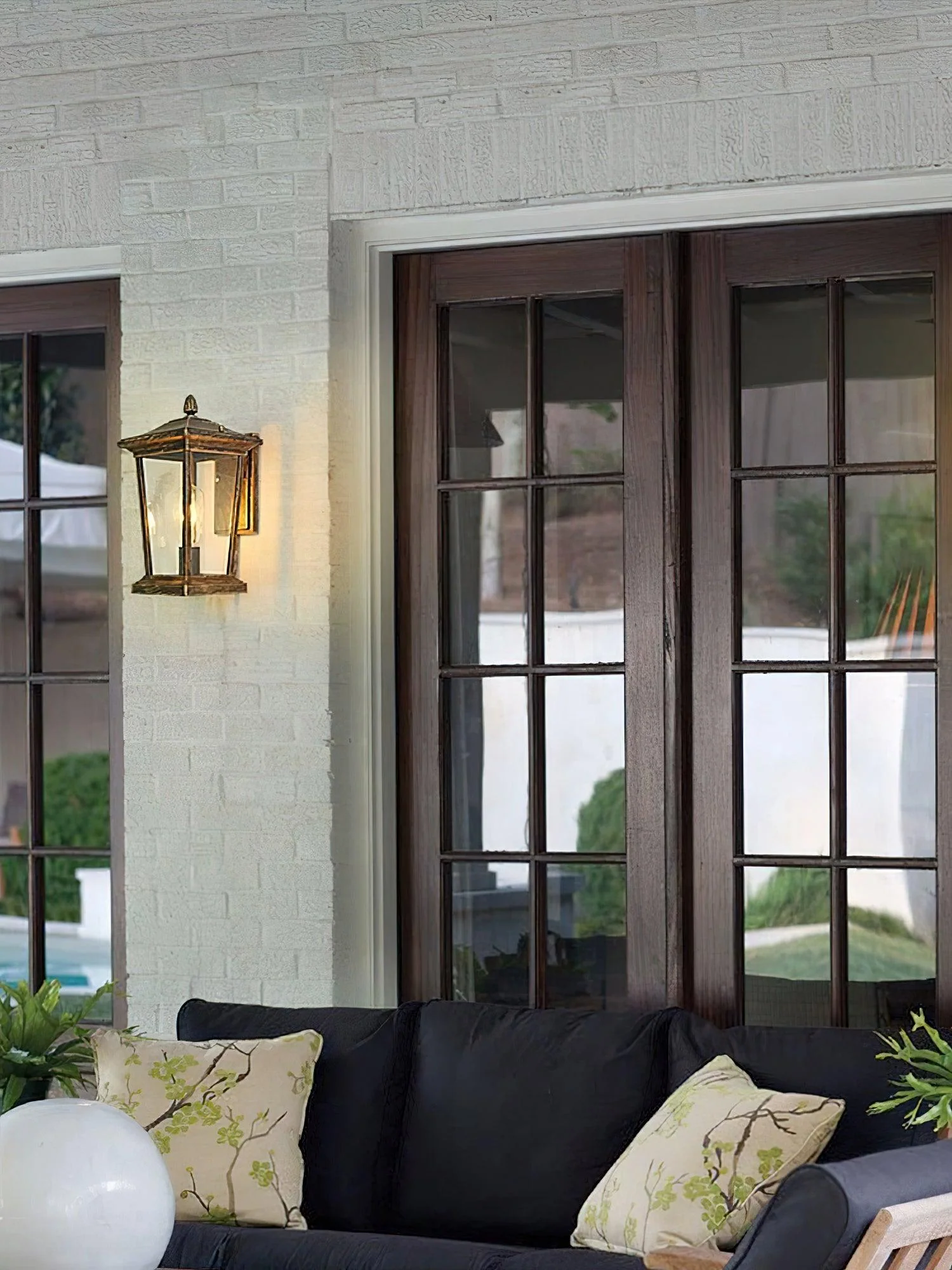 Edwin Birdcage Elegance Glass Outdoor Wall Lamp - Image 20