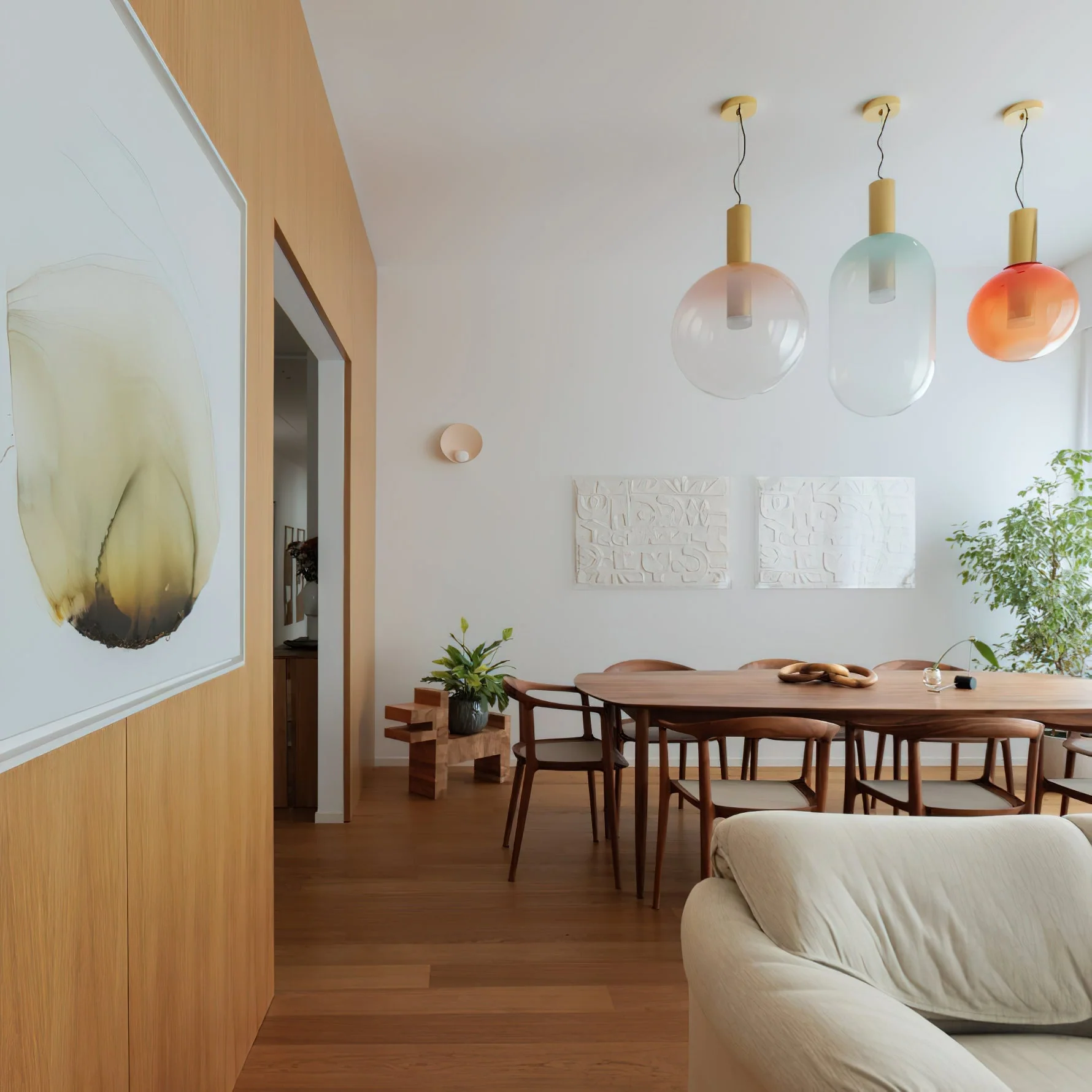Eidos Modern Glass Pendant Light - Image 15
